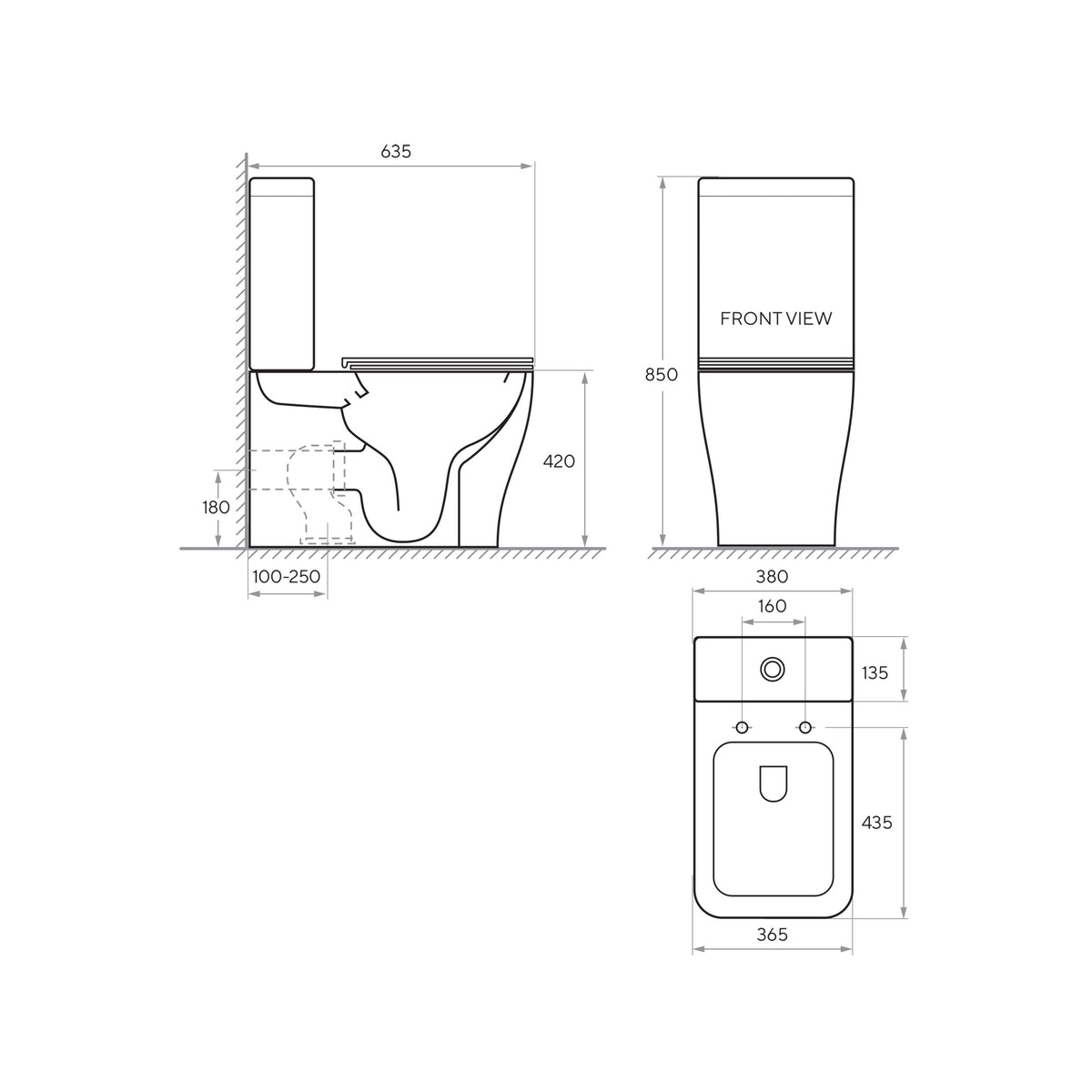 Proxima Compacto: inodoro de pie con asiento Soft-close + cisterna (descarga Tornado)