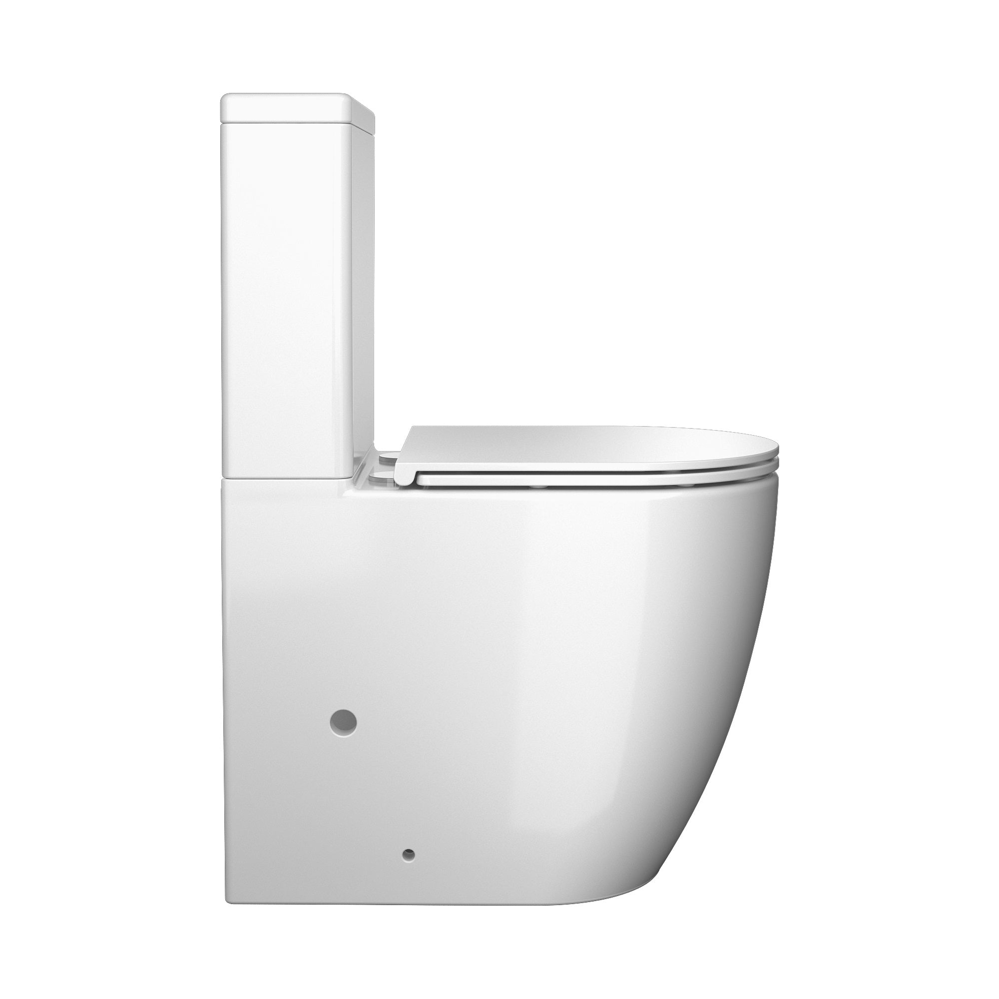 Round Smart WC kombi: stojící WC se sedátkem Soft-close + nádržka (splachování Tornado 3.0)
