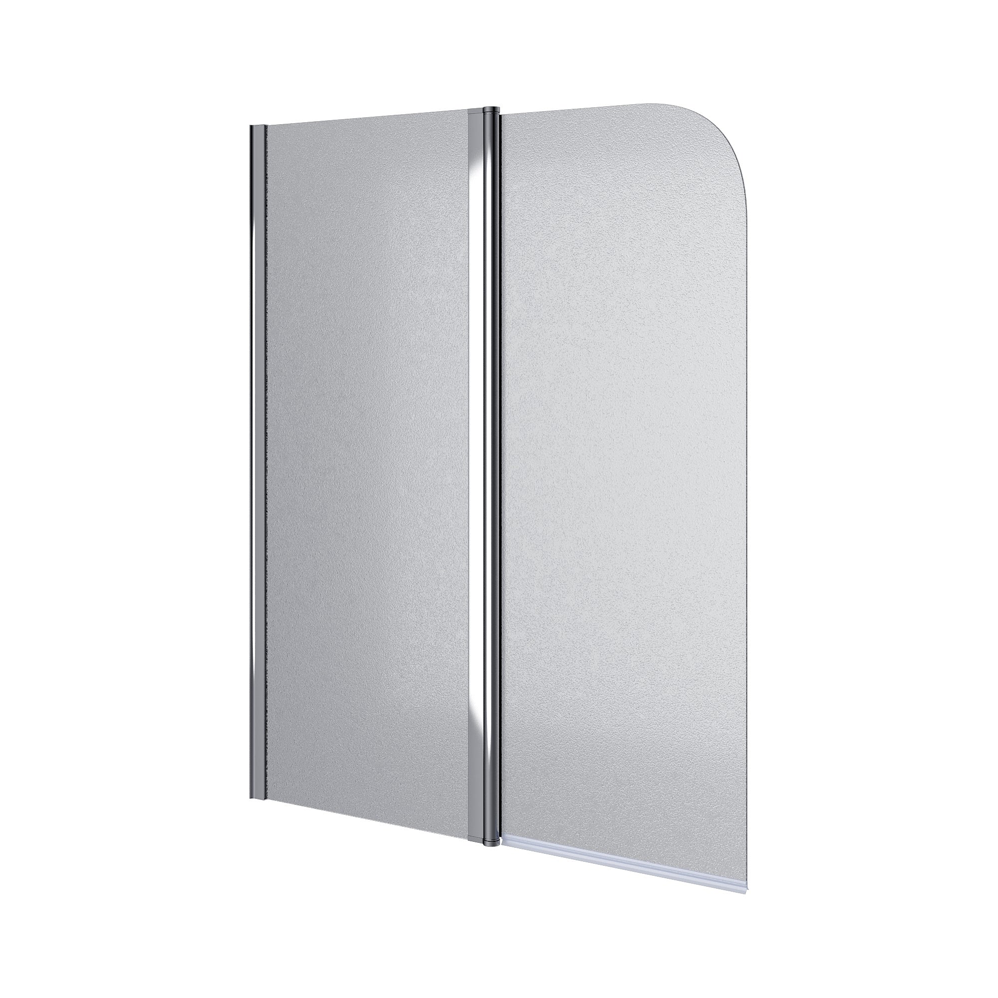 QP95 (left) Badewannenfaltwand zweiteilig 1150x1400 Chrom; Grape