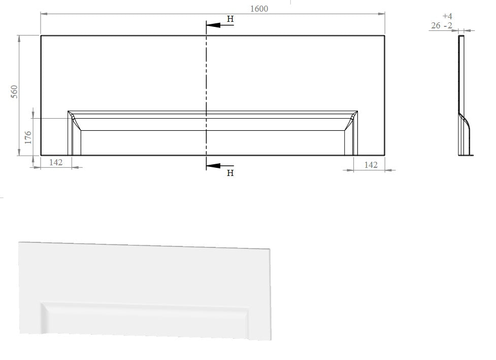 Front panel 160