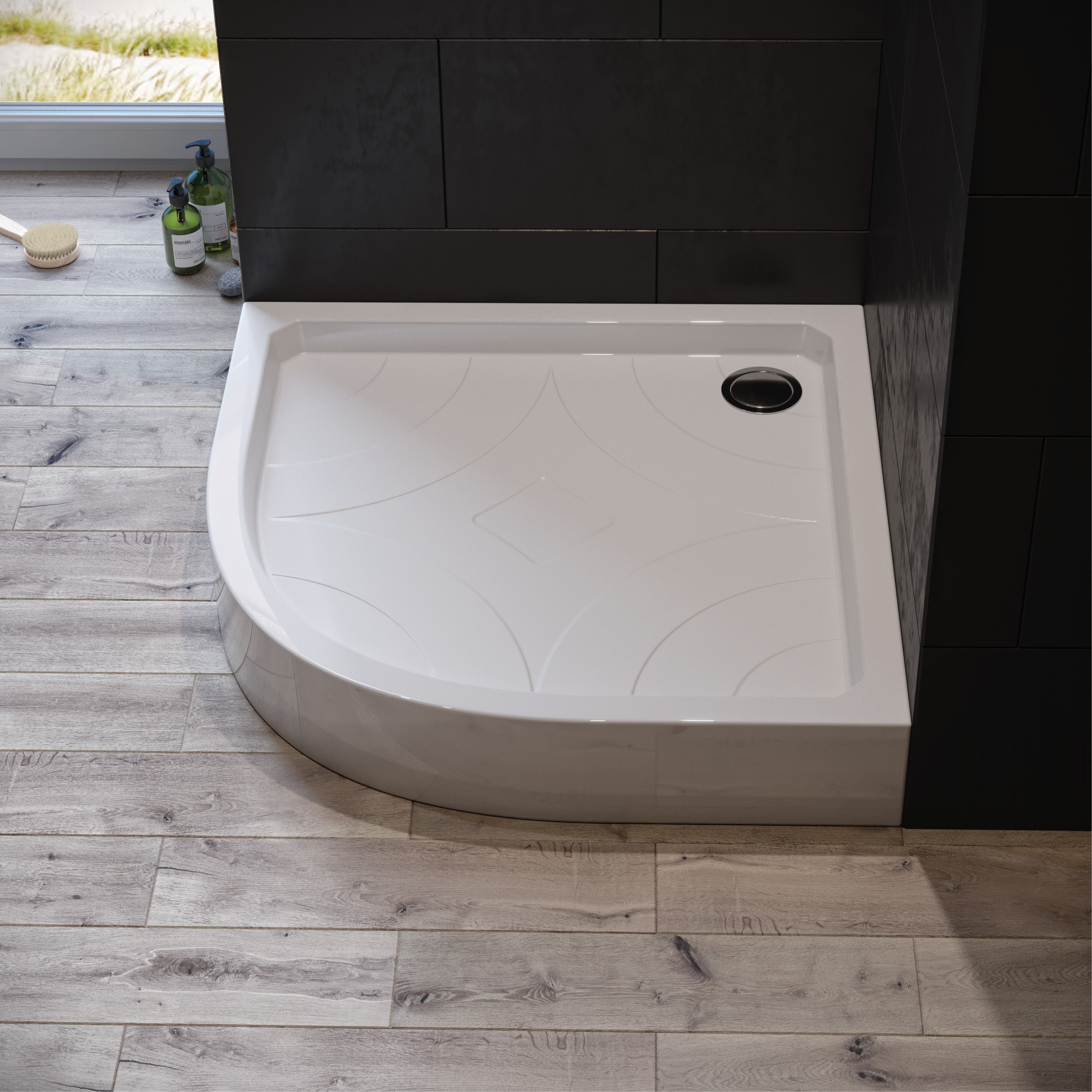 Grace acrylic shower tray 90x90, quadrant