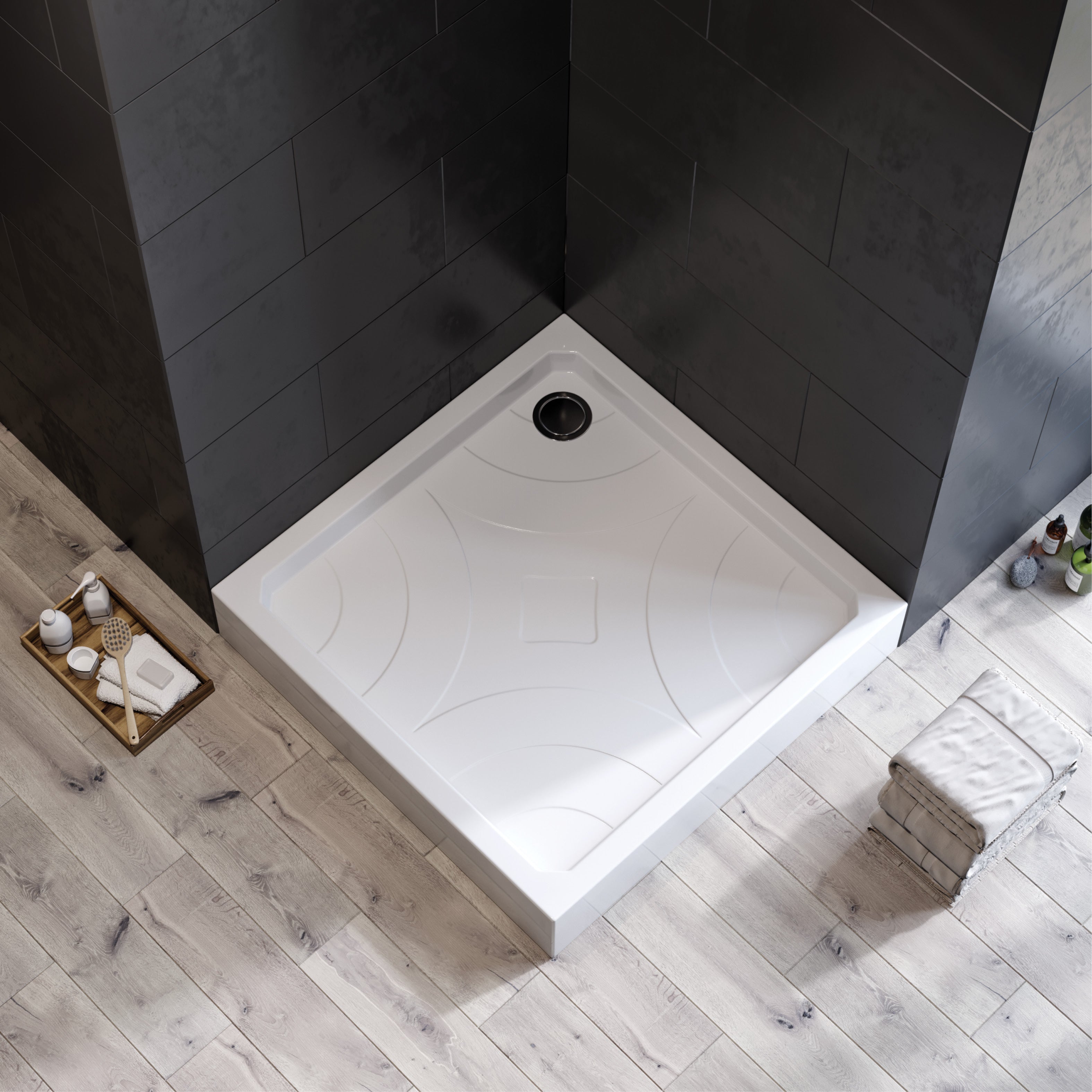 Grace acrylic shower tray 90x90, square