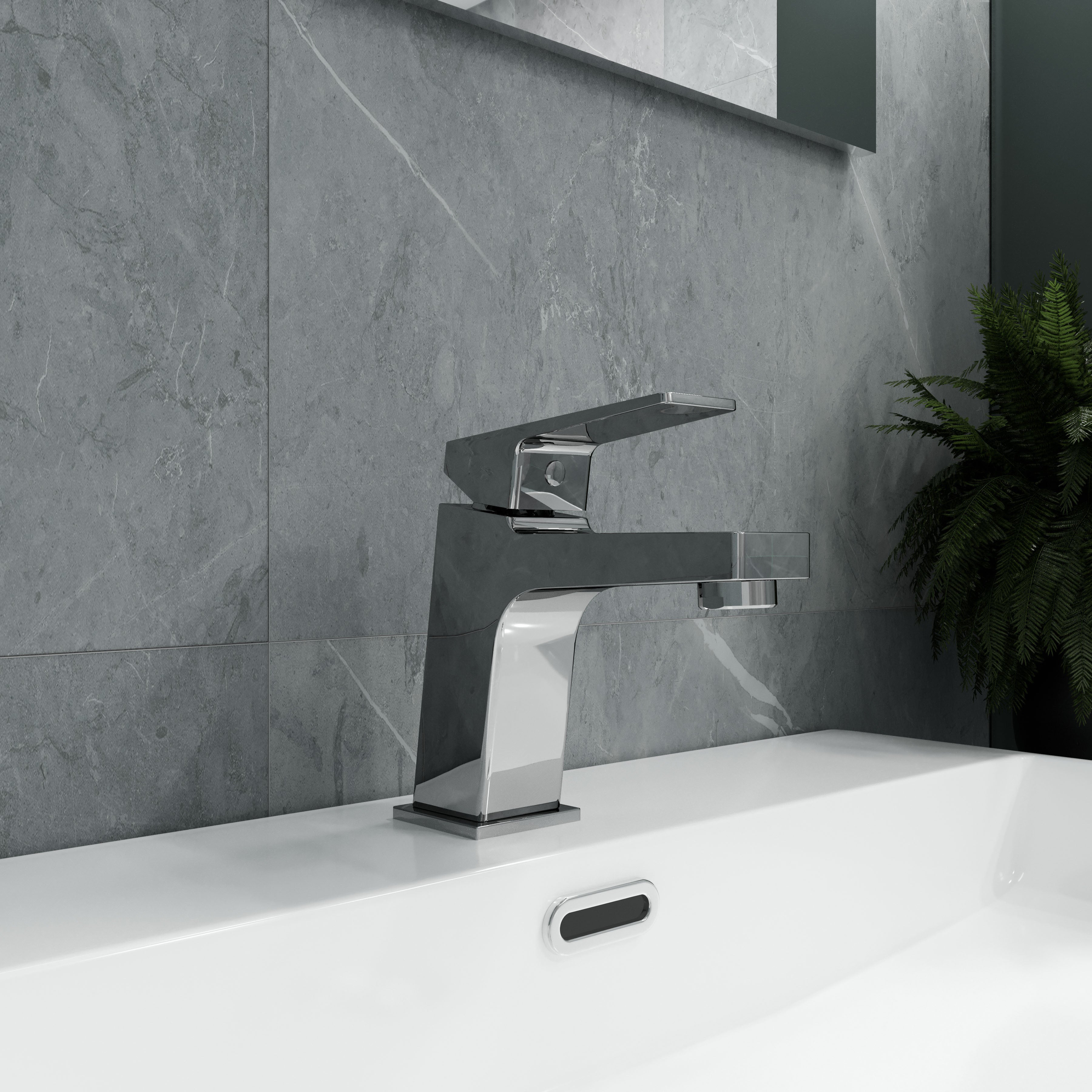 Neon Cube grifo monomando para lavabo 25 mm