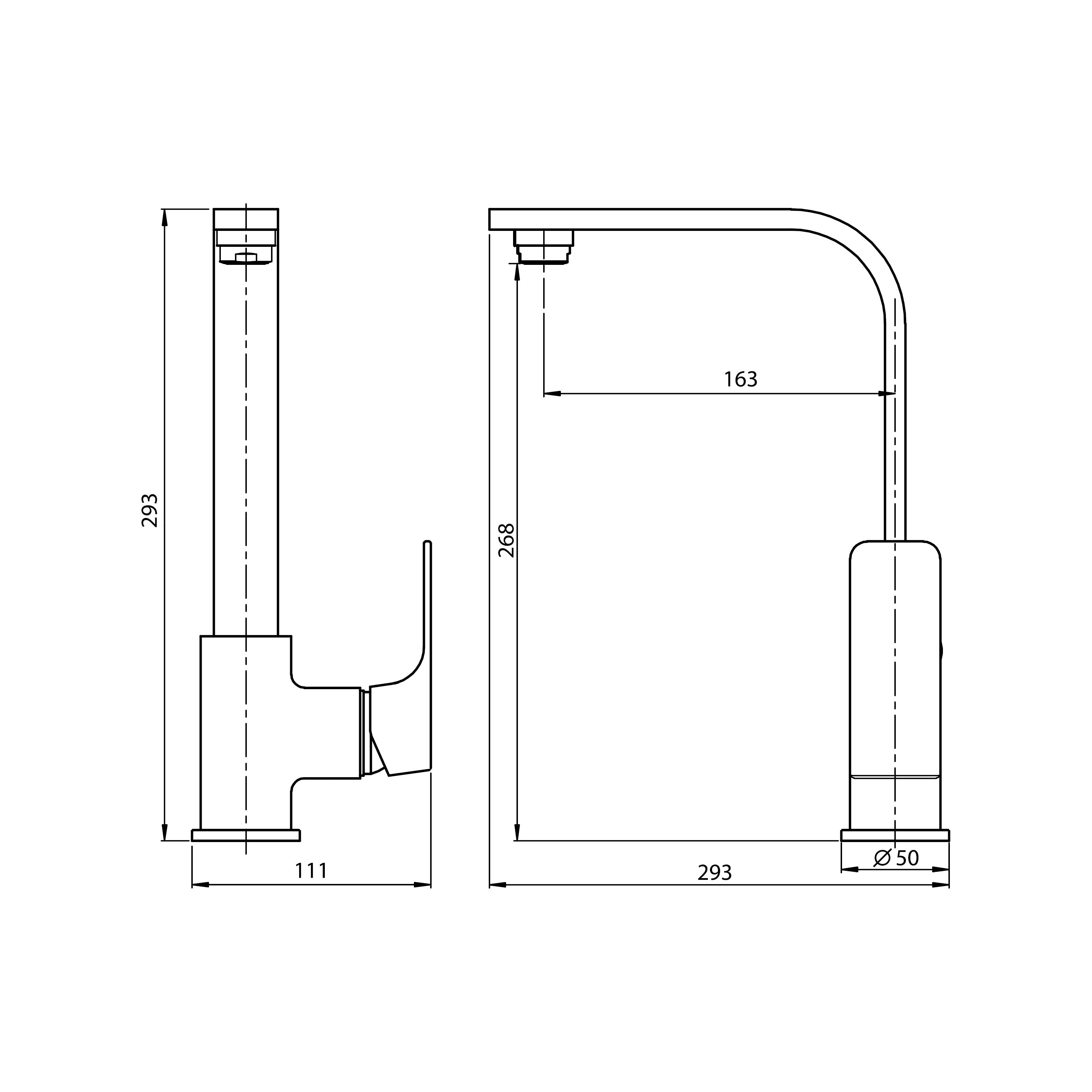 Neon Cube Einhebel-Küchenarmatur 35 mm