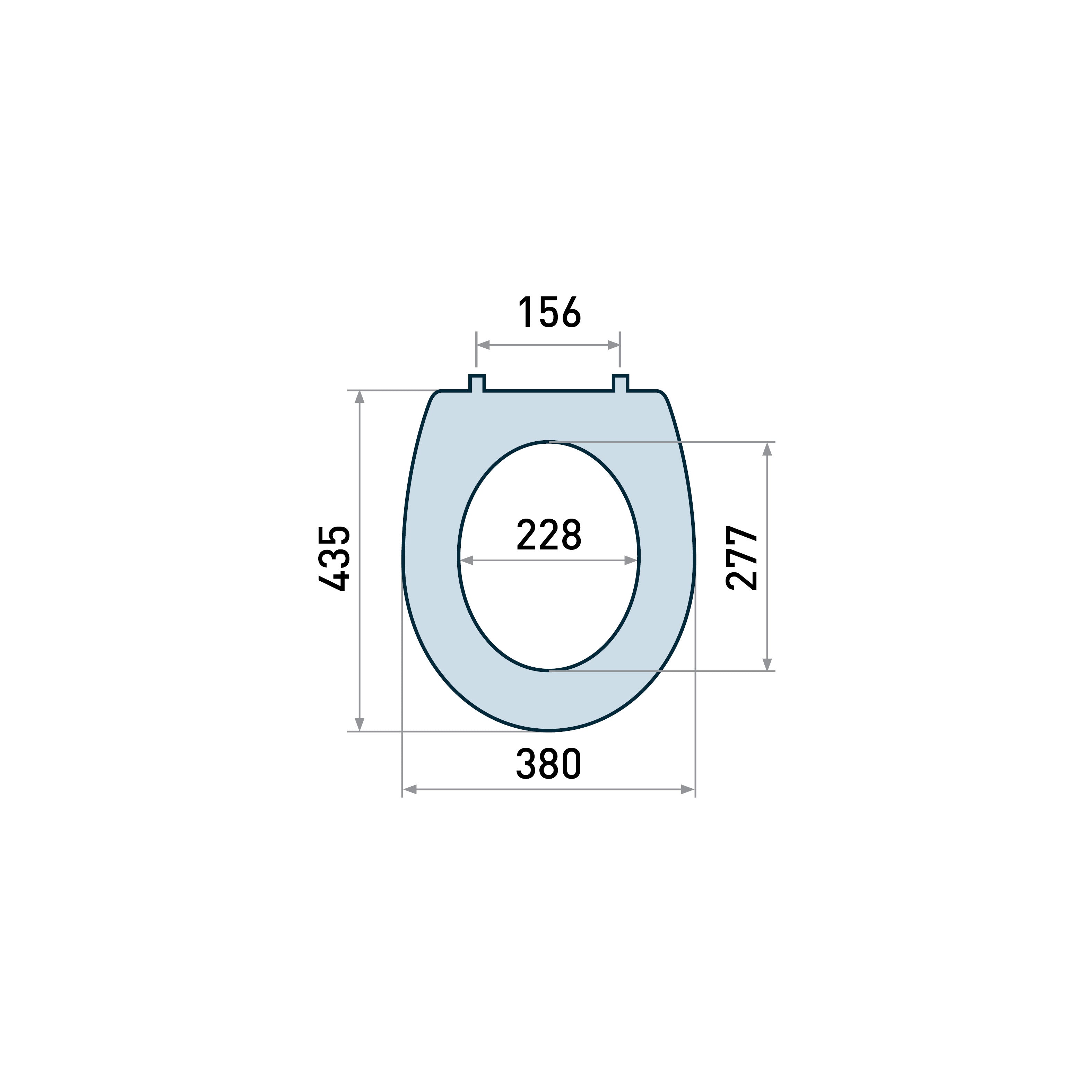 Oval S C5 asiento para inodoro