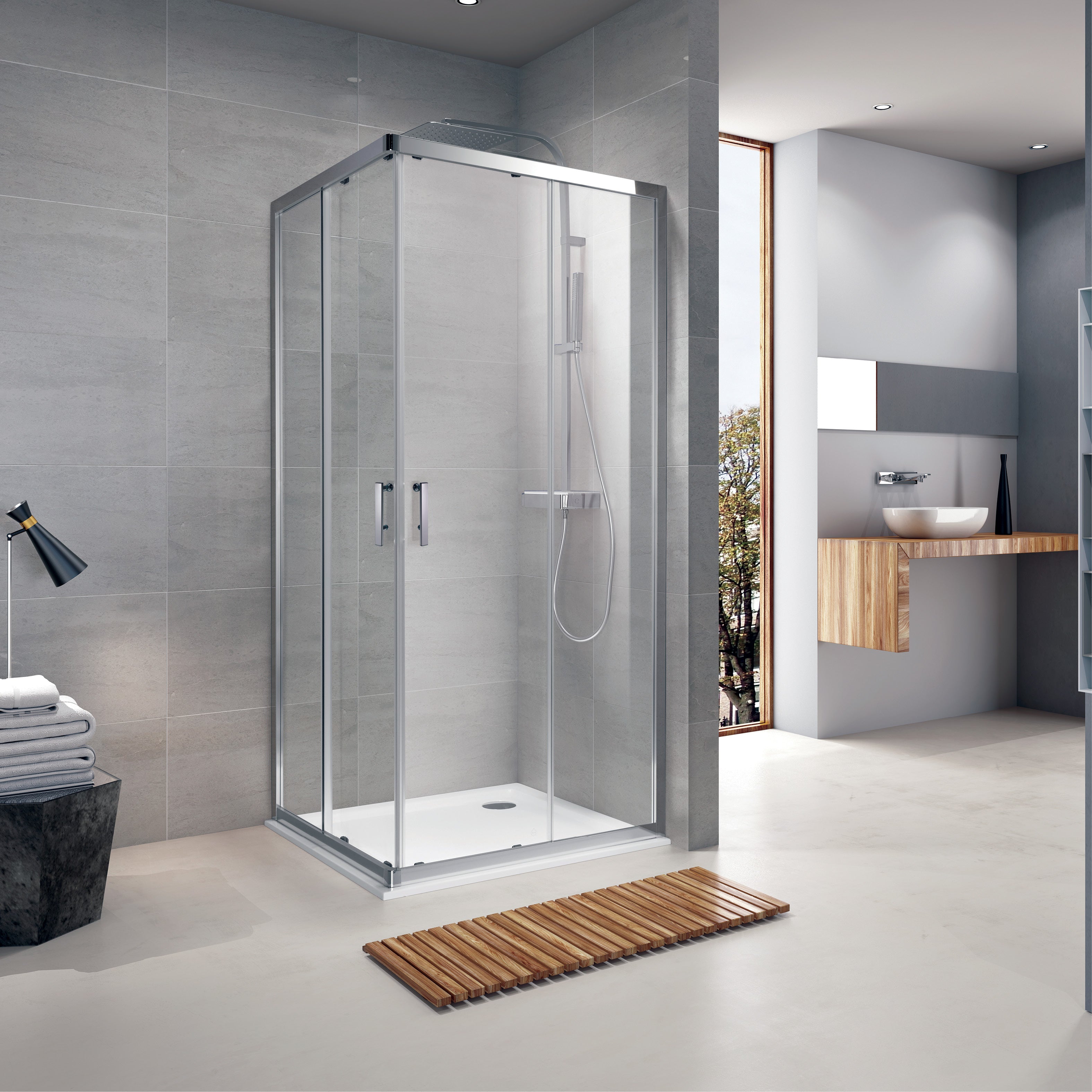 G90SC Sprchový kout Grace čtvercový 900x900x1900 mm sklo clear