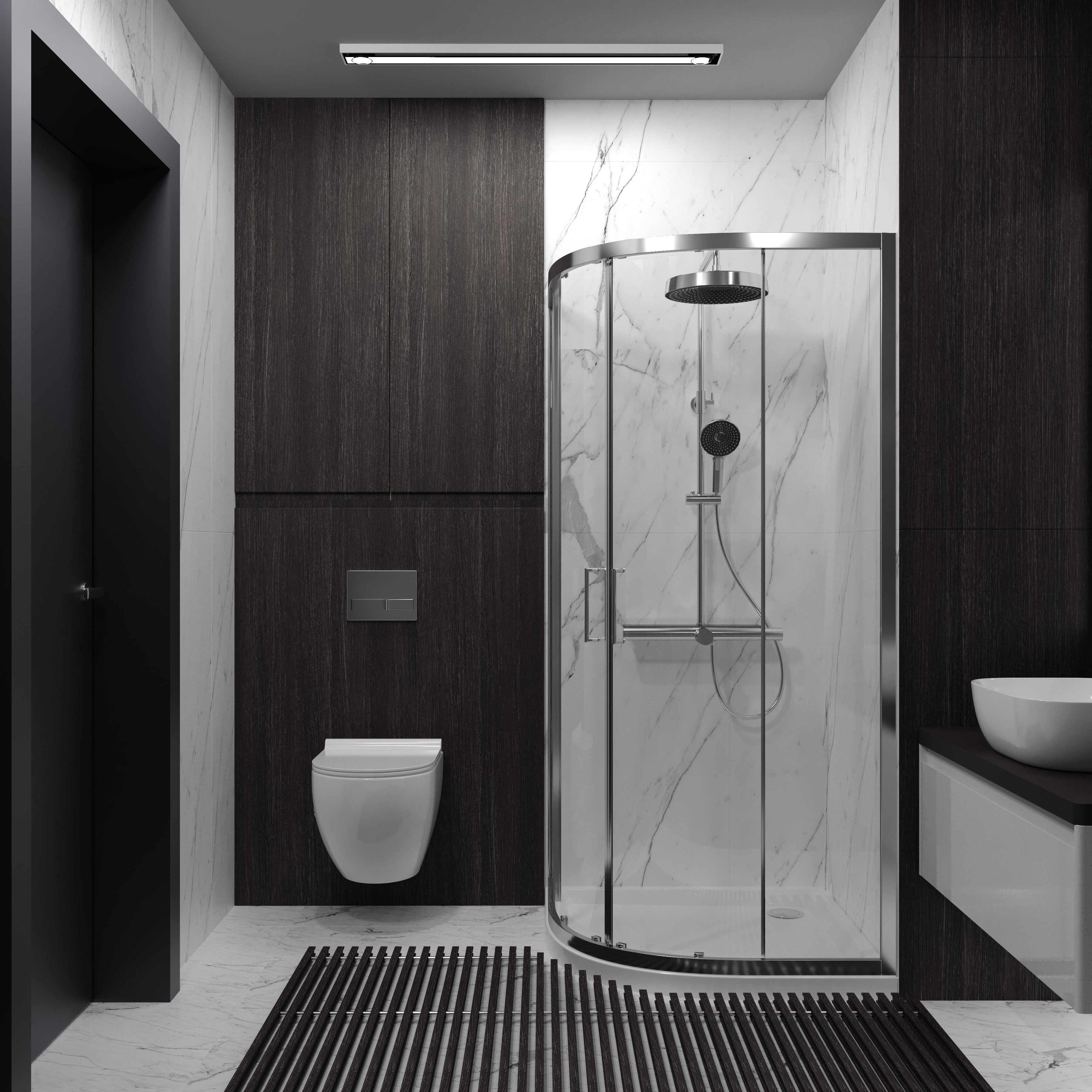S90RC Cabina de ducha Style semicircular 900x900x1900 mm cristal clear