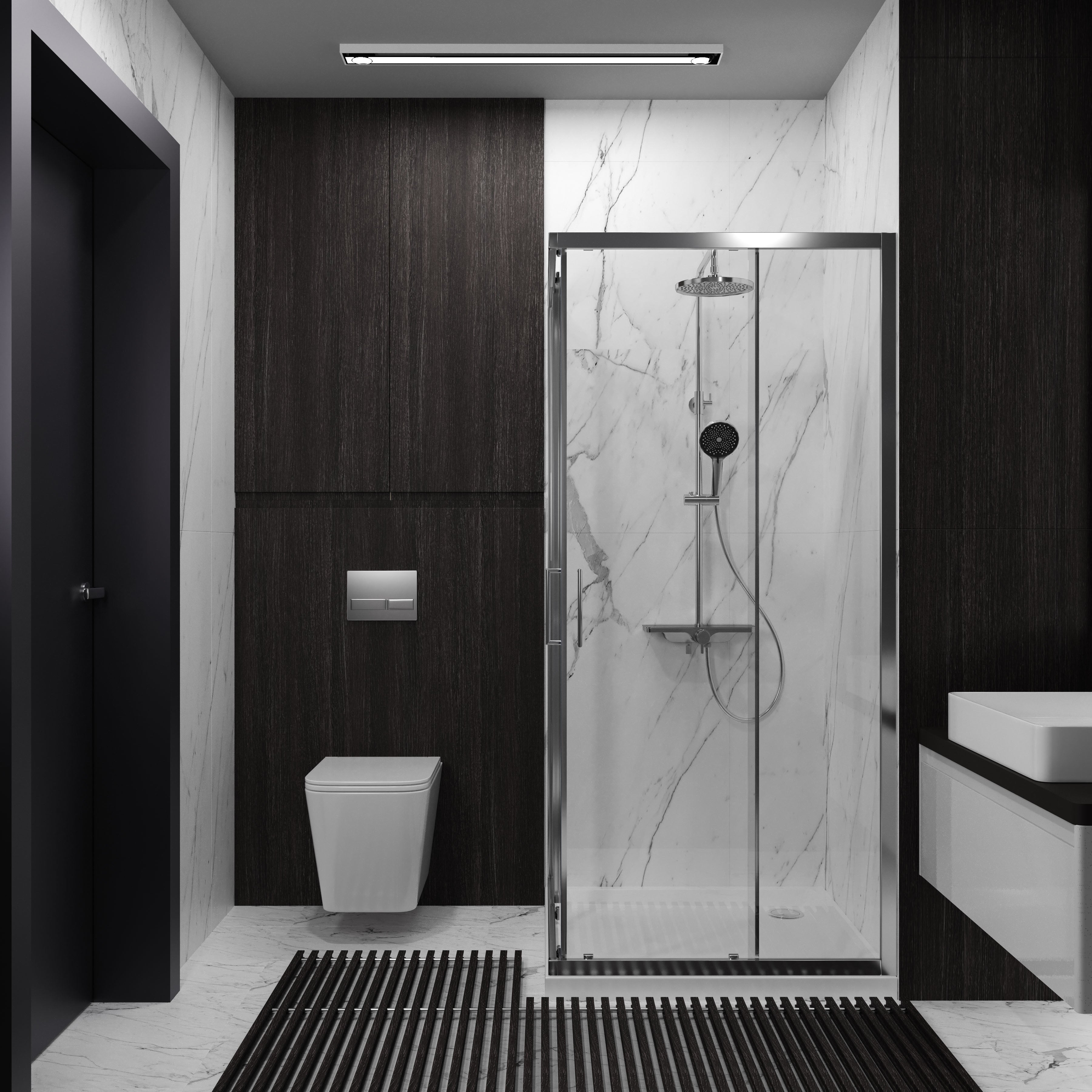 S90SC Duschkabine Style quadratisch 900x900x1900 mm Clear