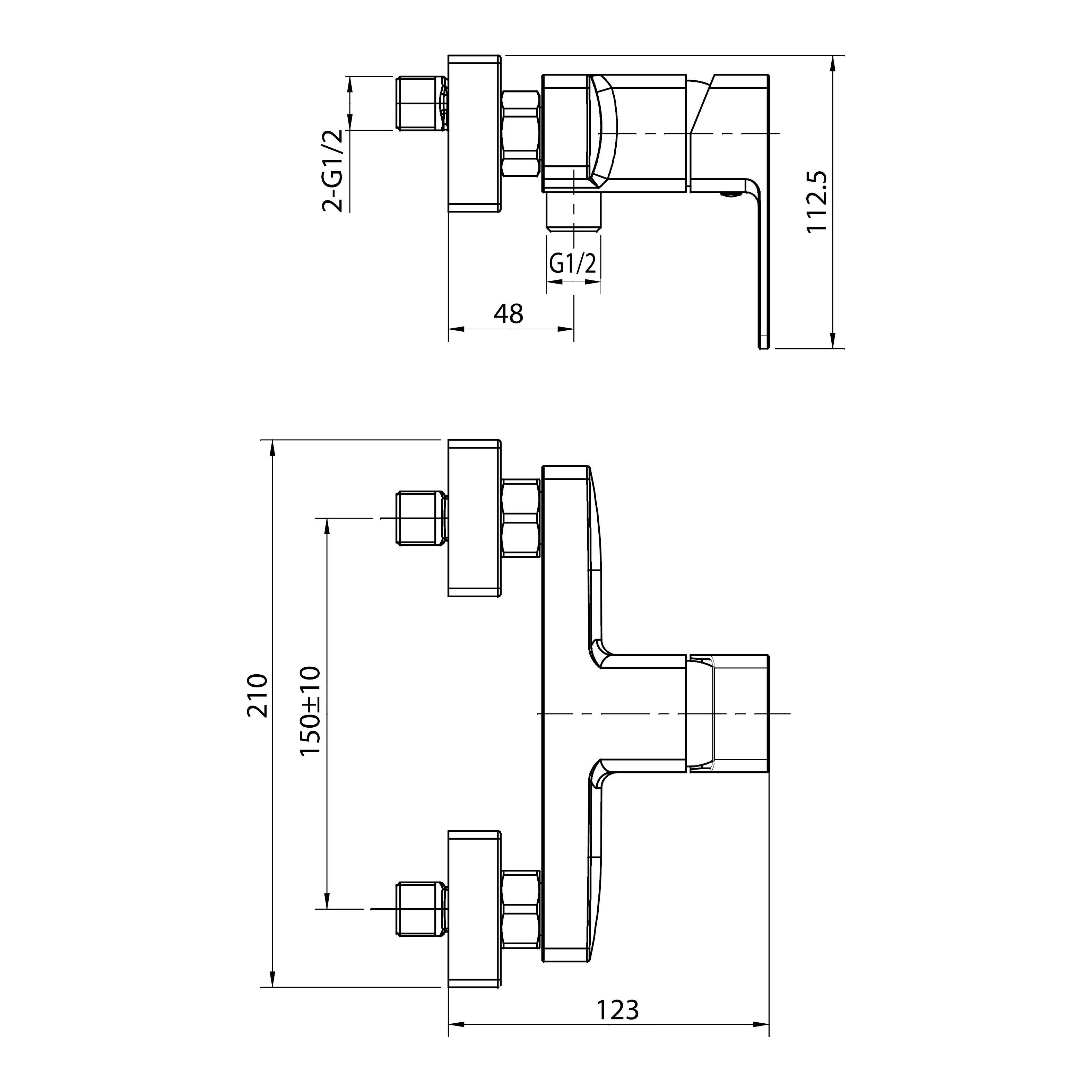 Neon Einhebel-Duscharmatur 35 mm
