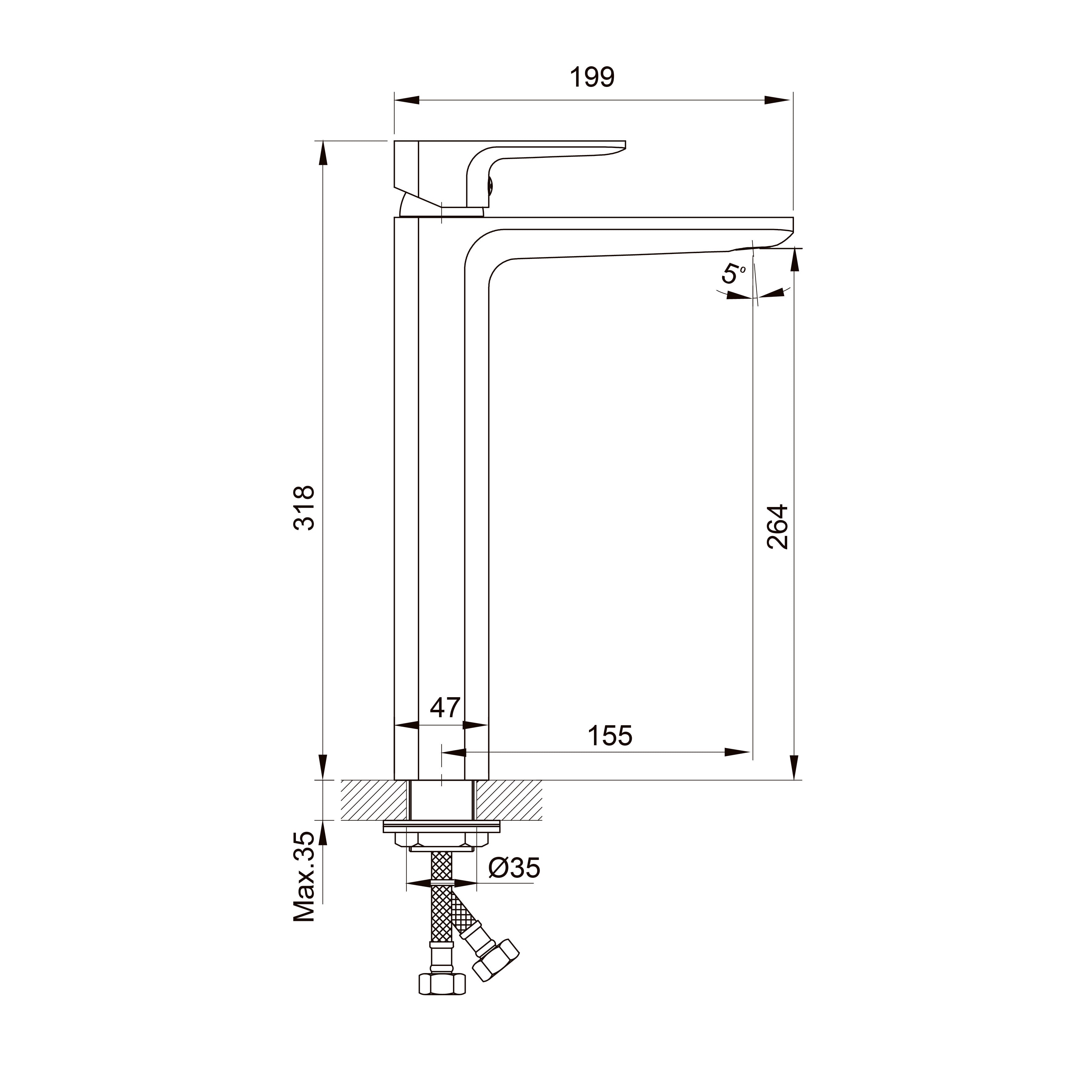 Trend XL grifo para lavabo