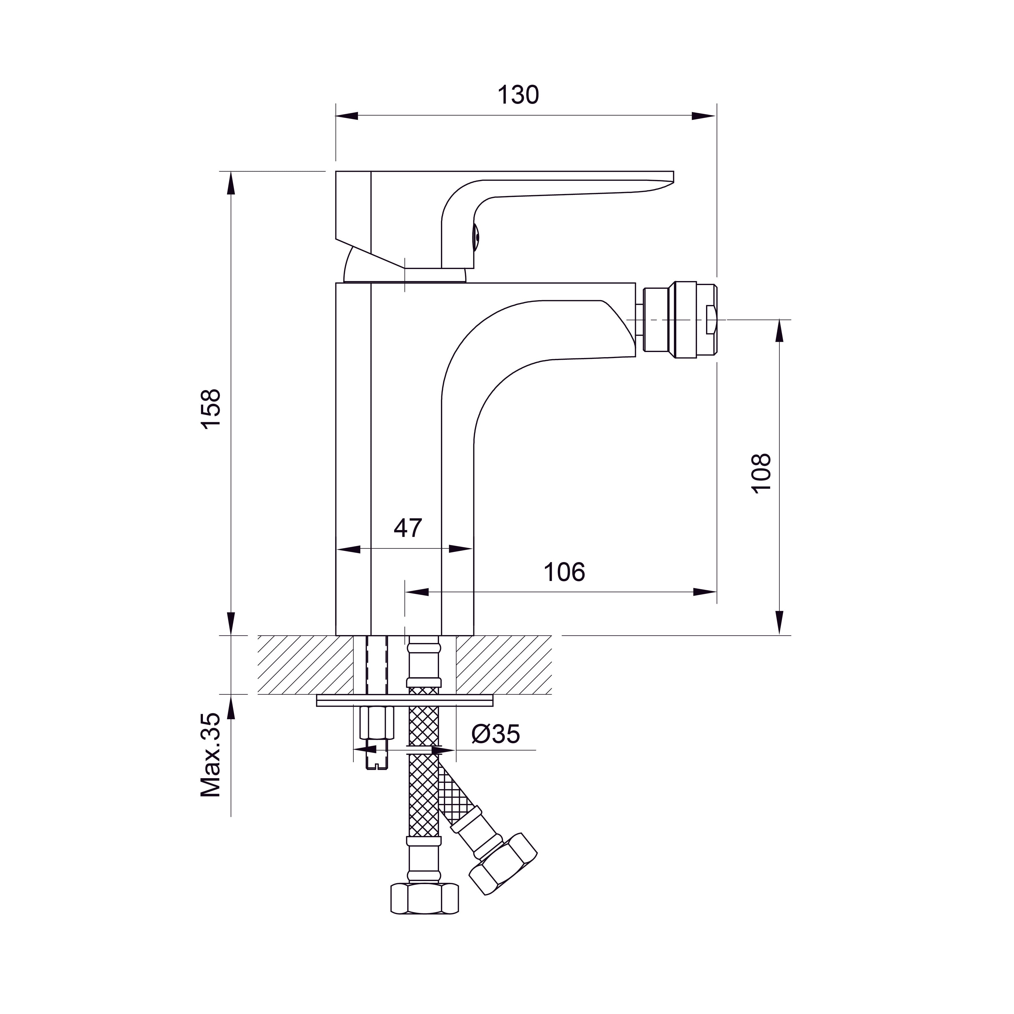 Trend bidet faucet, matte black