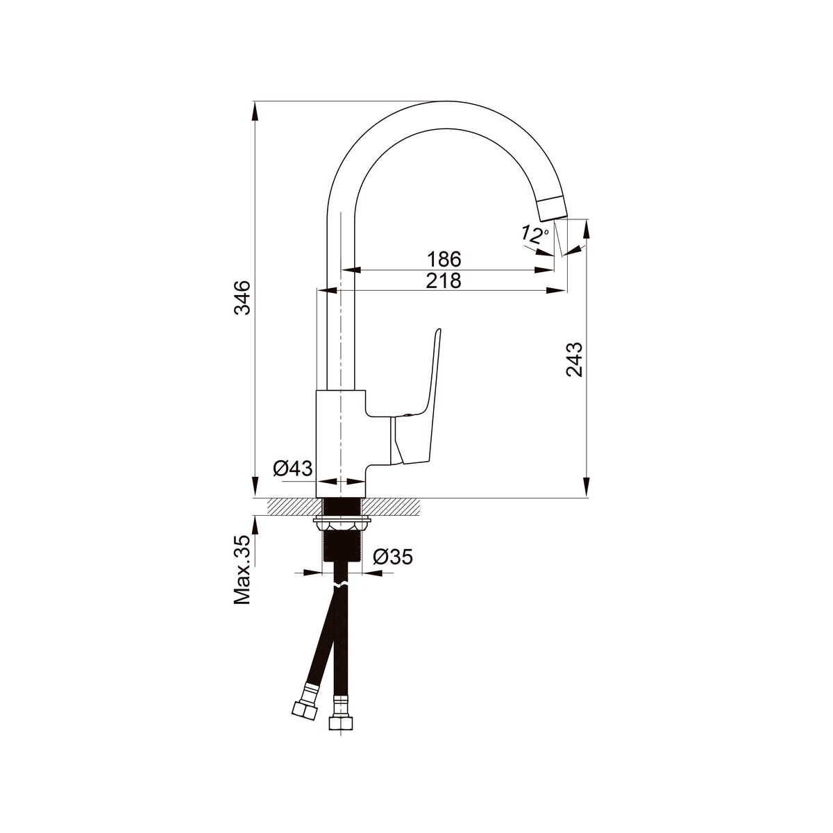 Kvadro Start grifo para cocina