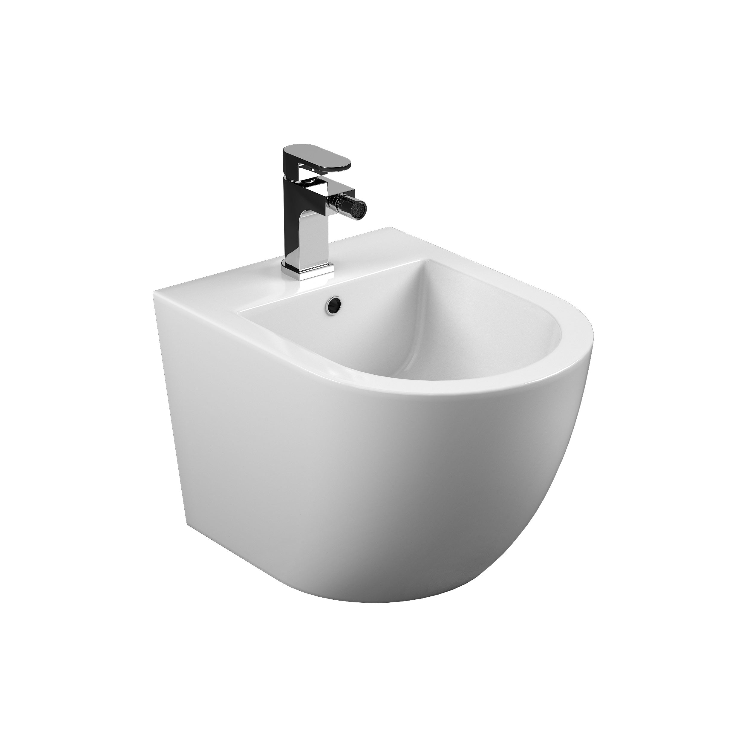 Round Smart wall-hung bidet