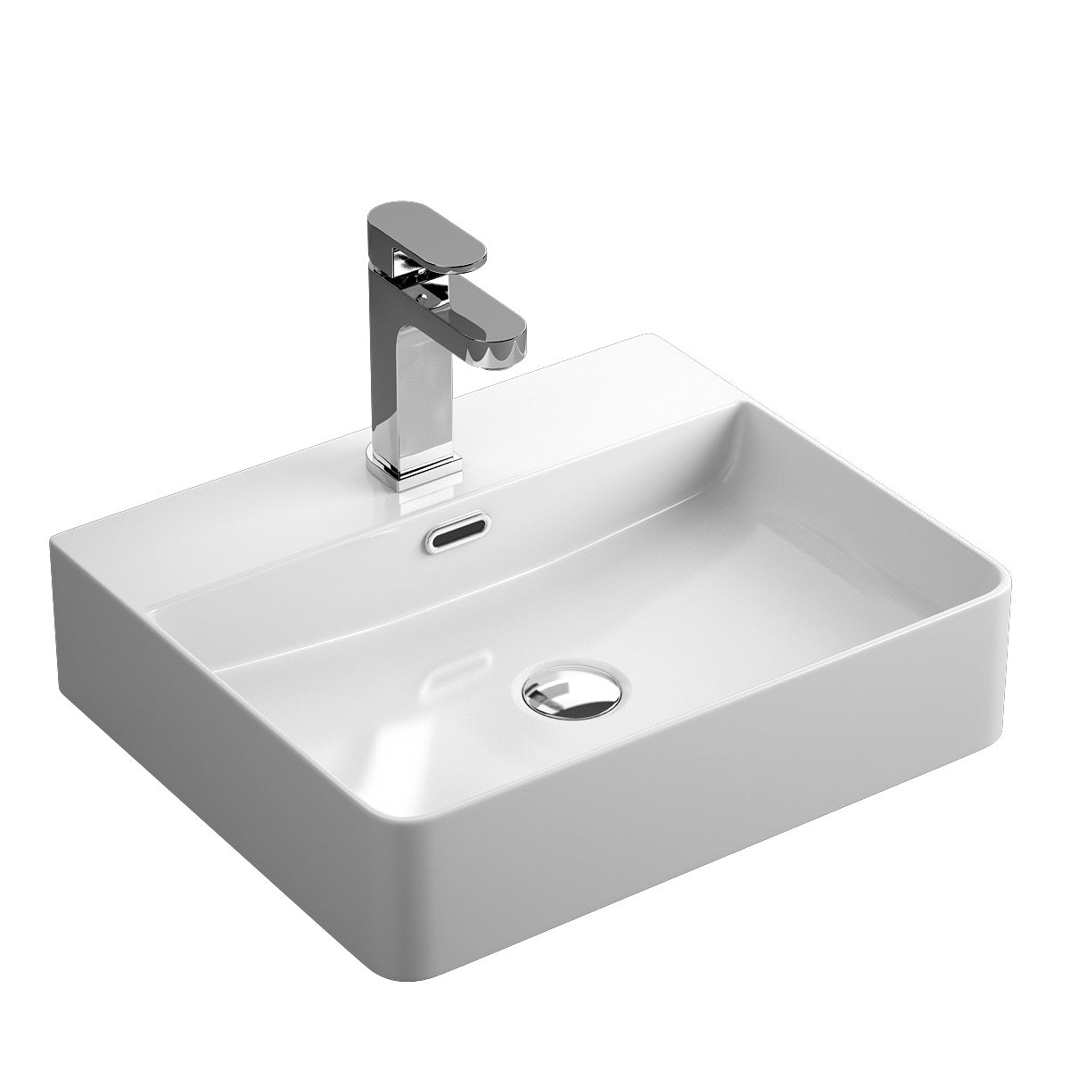 Kvadro umyvadlo na desku 500x420 mm