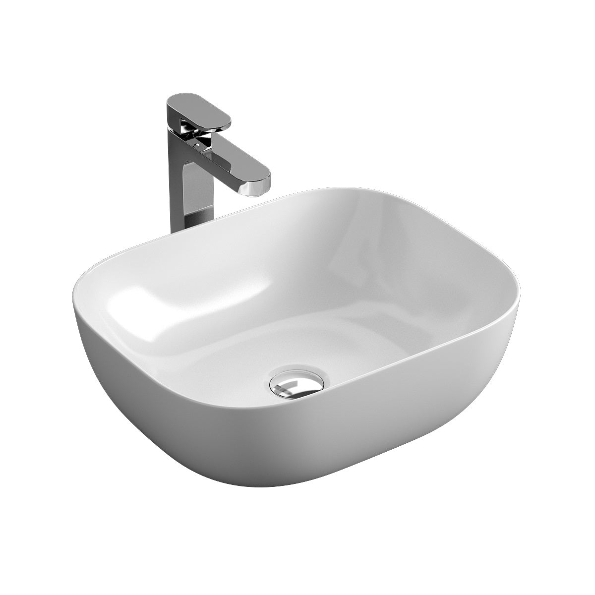 Round countertop washbasin 490x395 mm