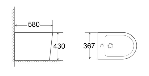 Orion bidé de suelo
