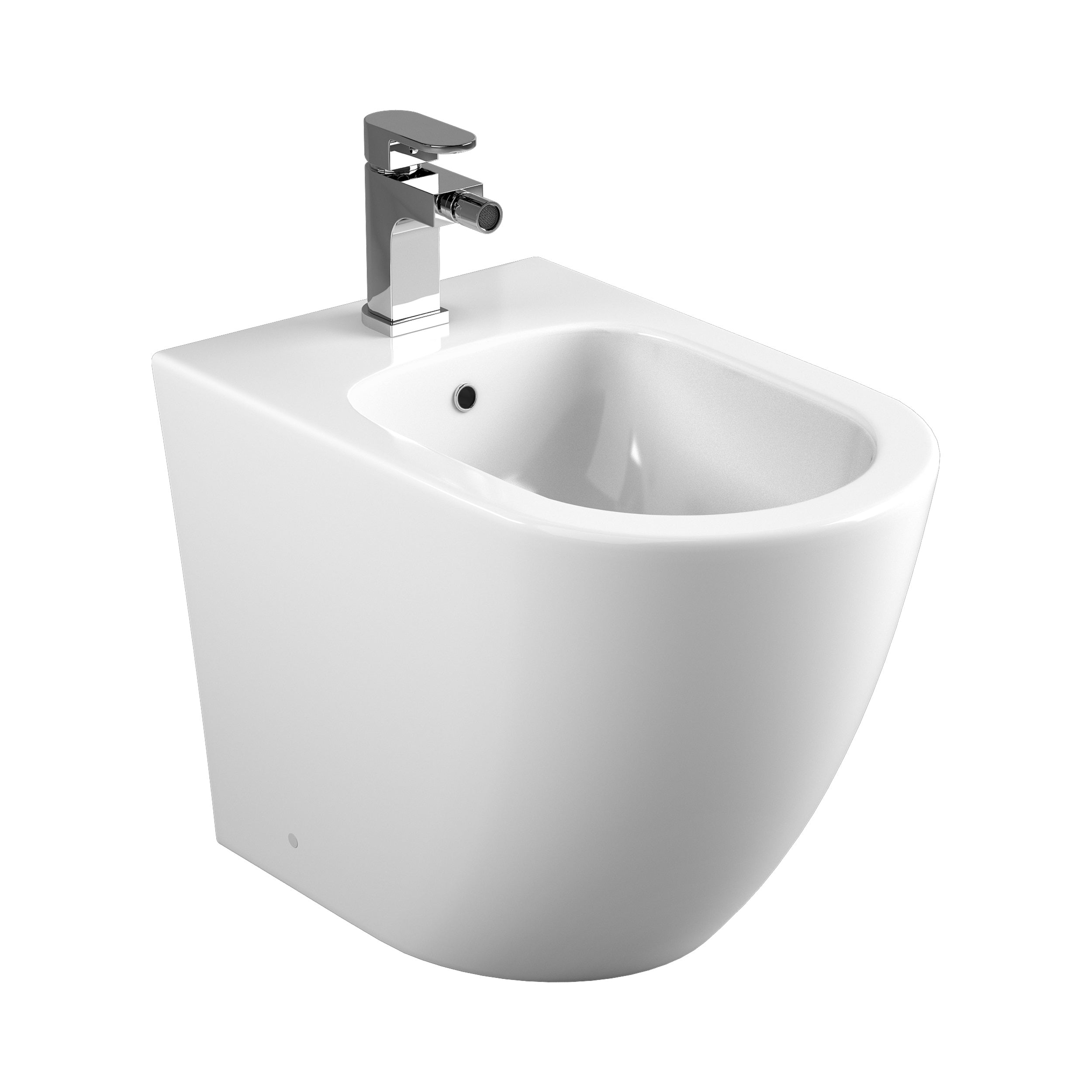 Round floor-standing bidet