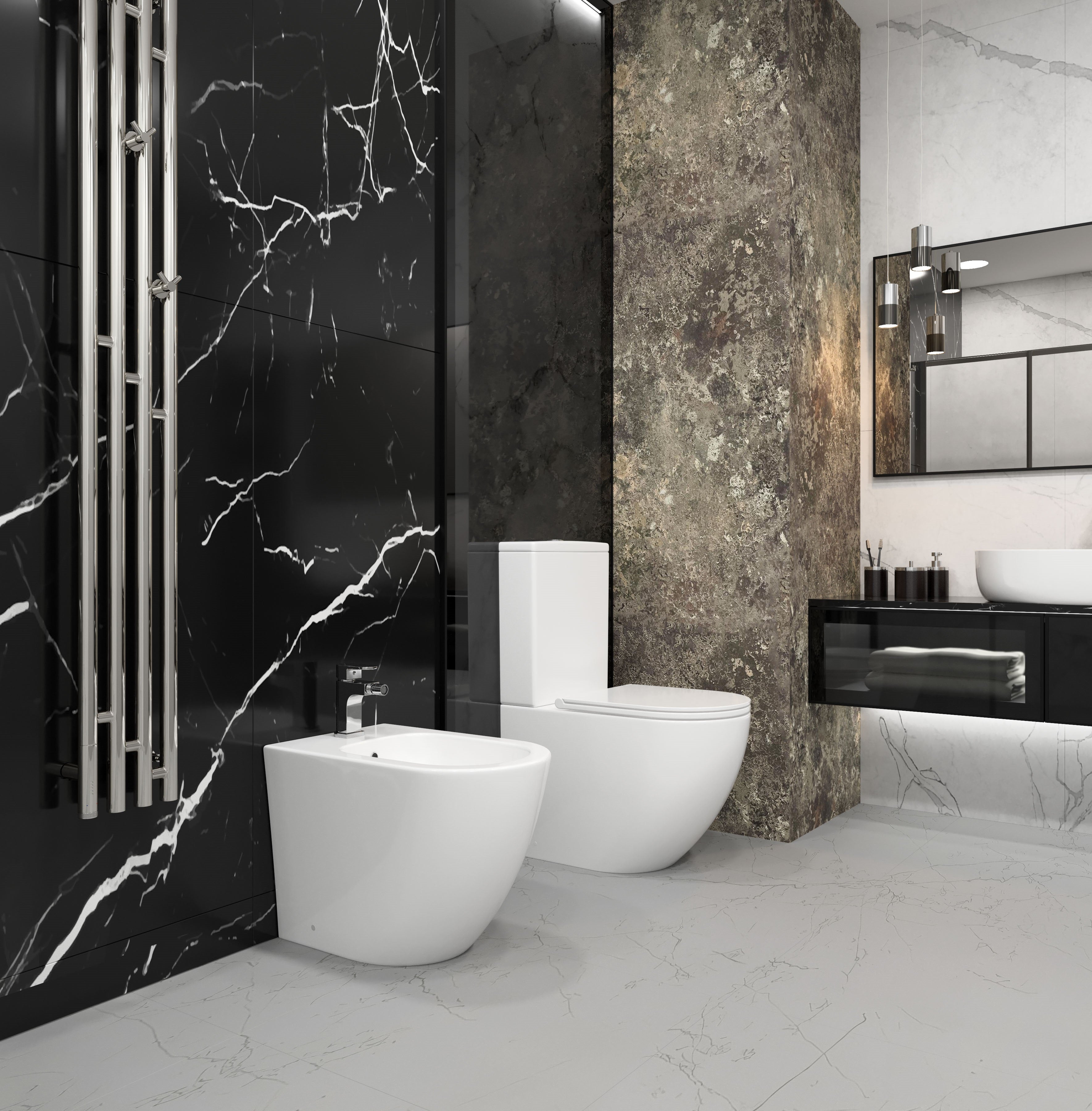 Round floor-standing bidet