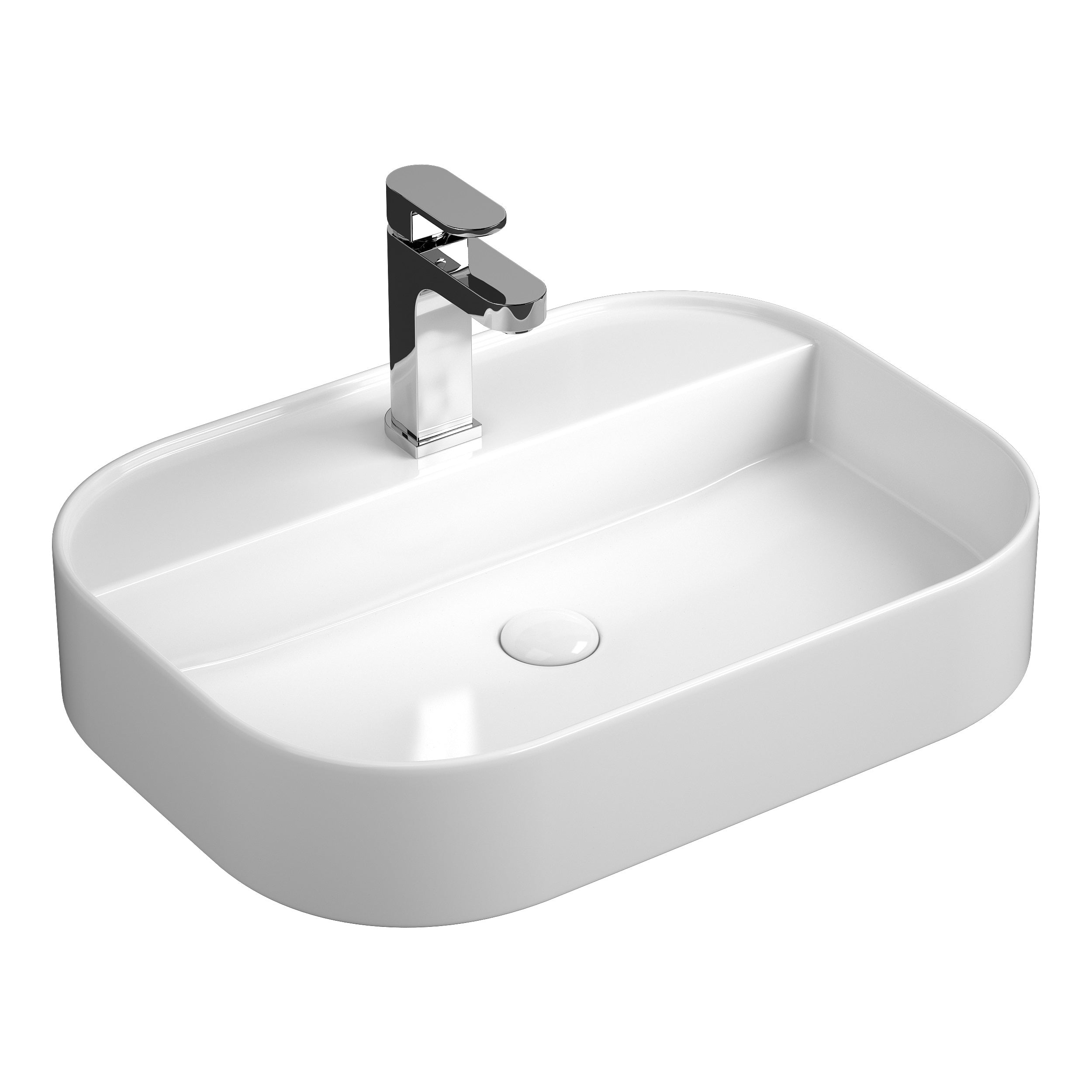 Trend umyvadlo na desku 610x450 mm