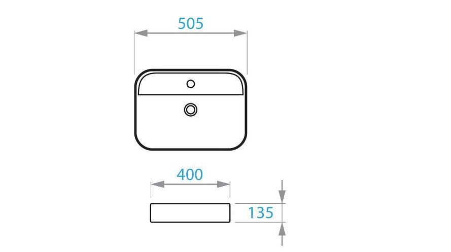 Trend lavabo de encimera 505x400 mm