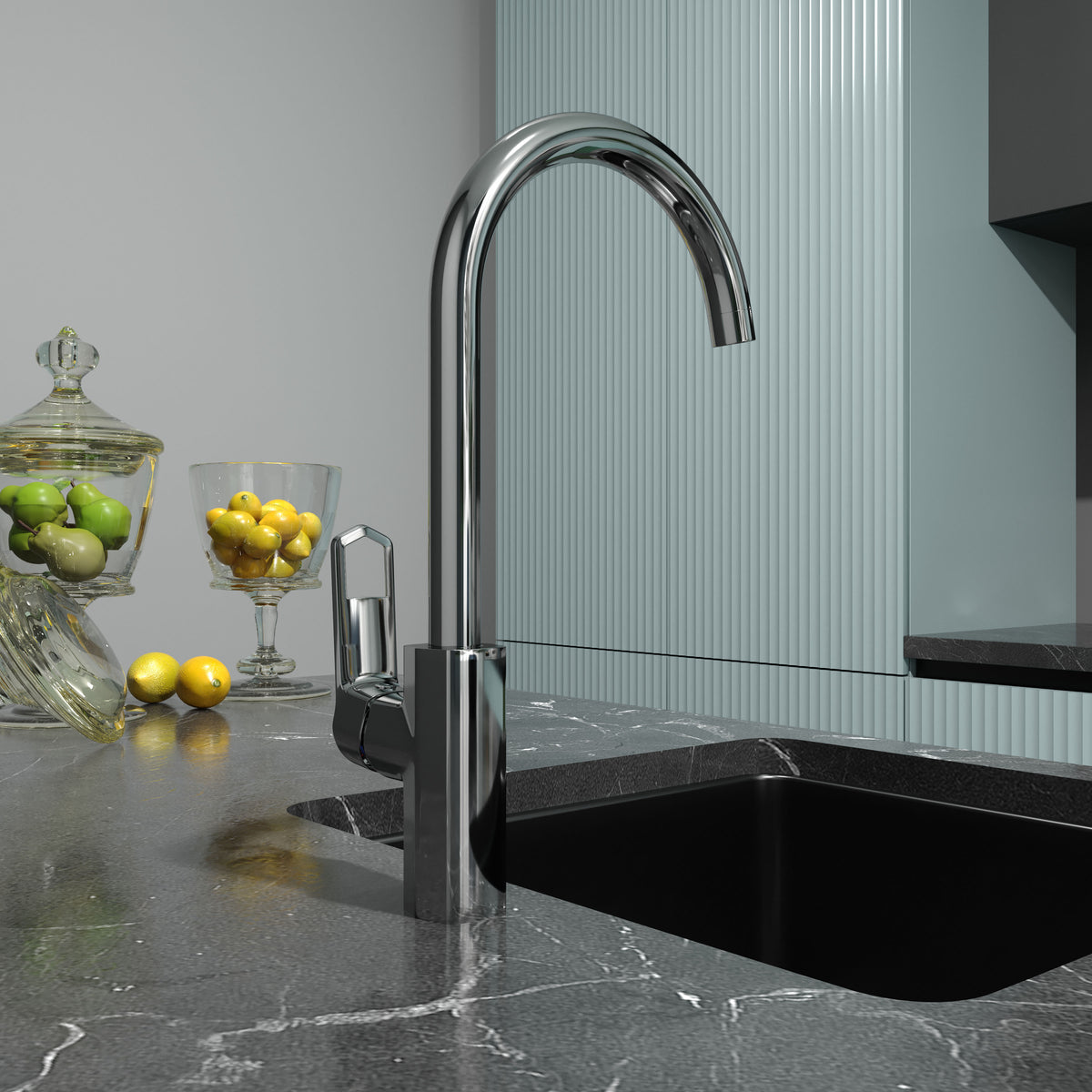Grace grifo para cocina con caño en forma de C