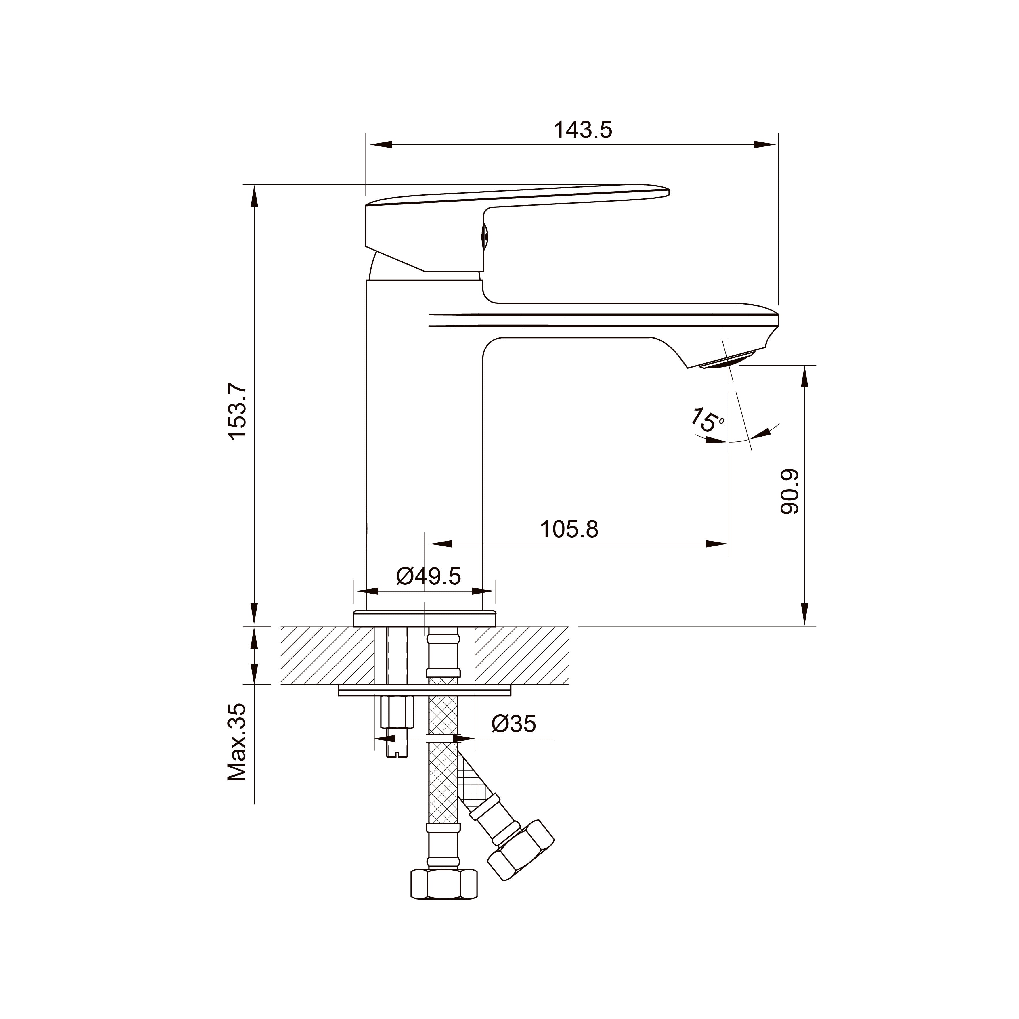 Line grifo para lavabo