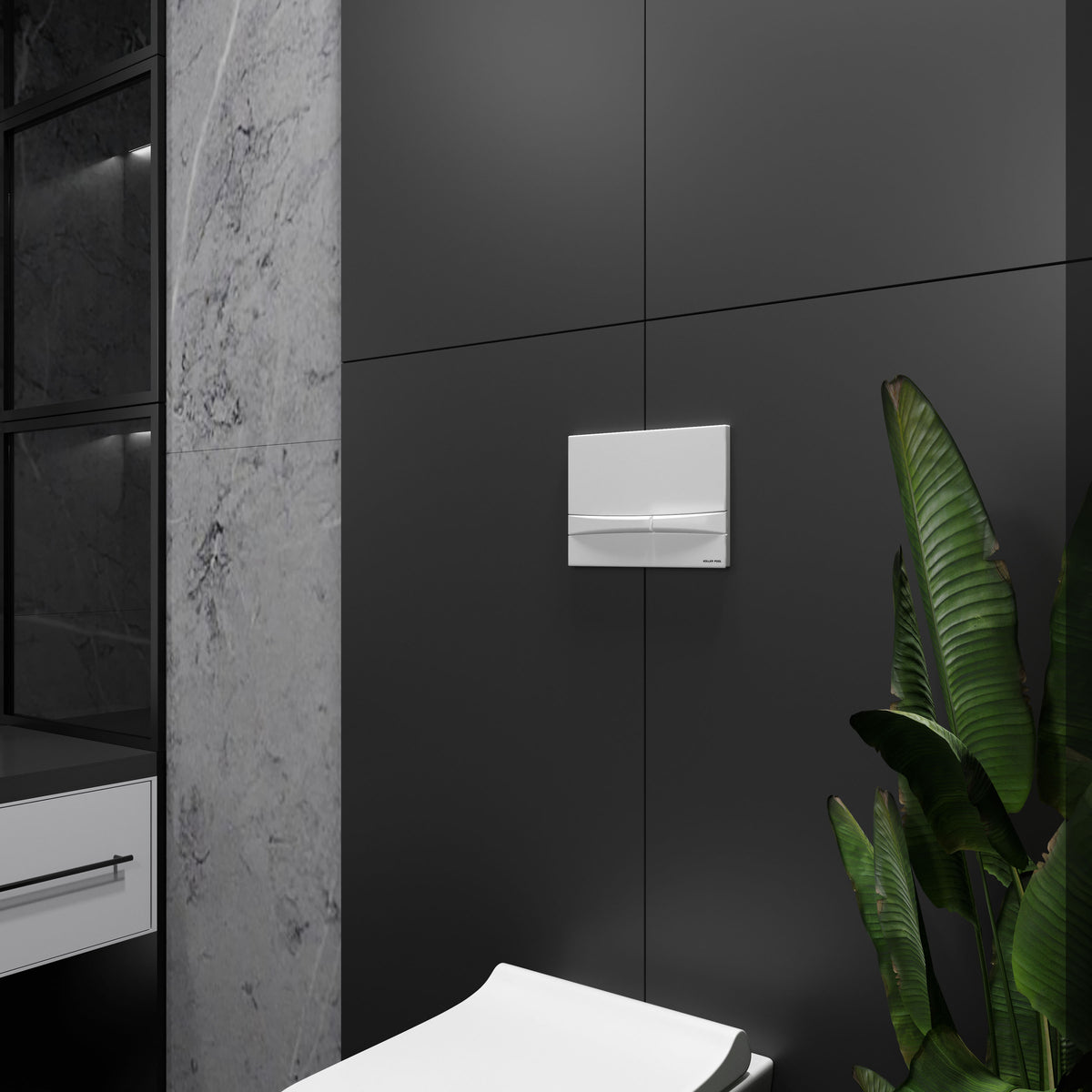 Integro Cosmo placa de accionamiento blanco
