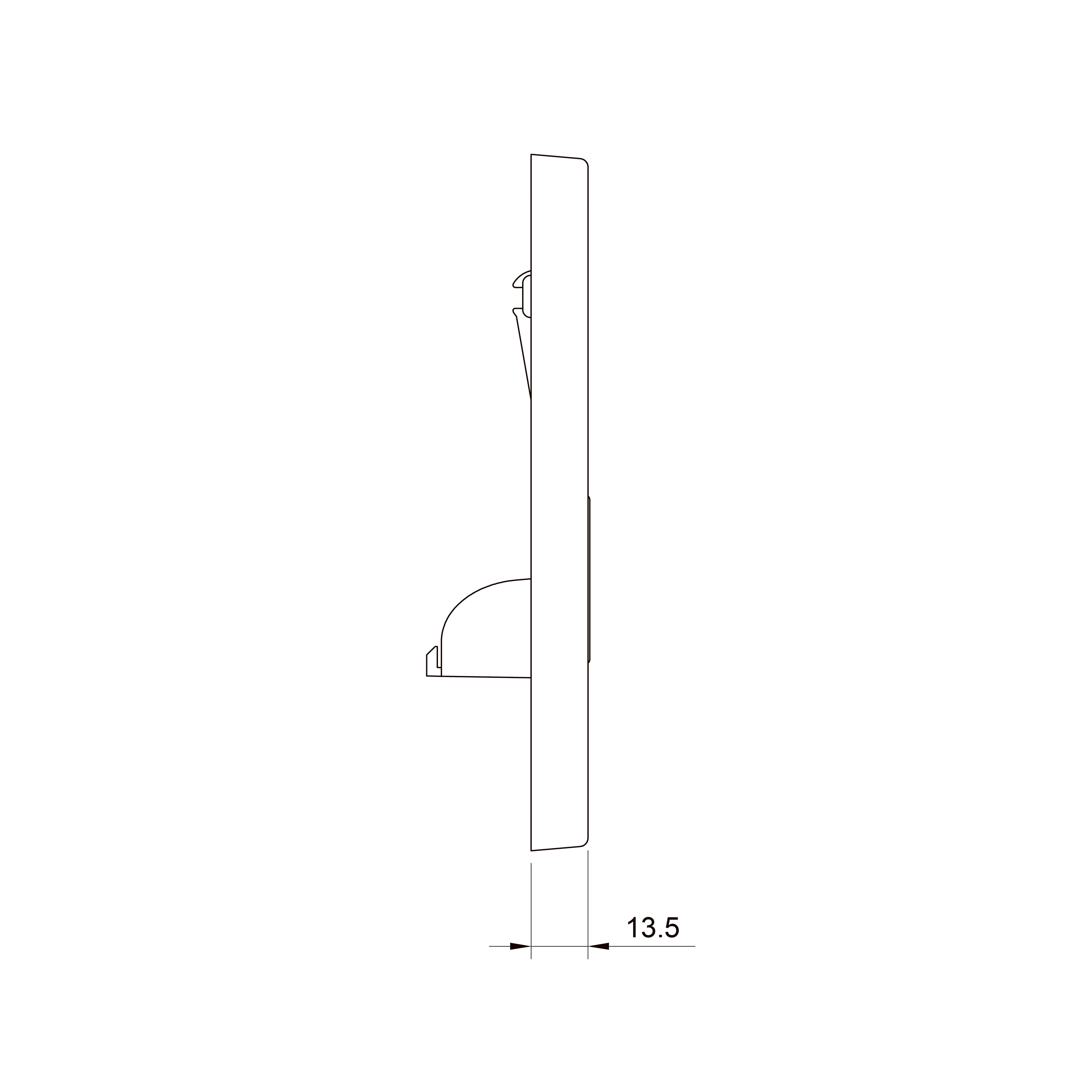 Orion Cosmo flush plate, matte chrome