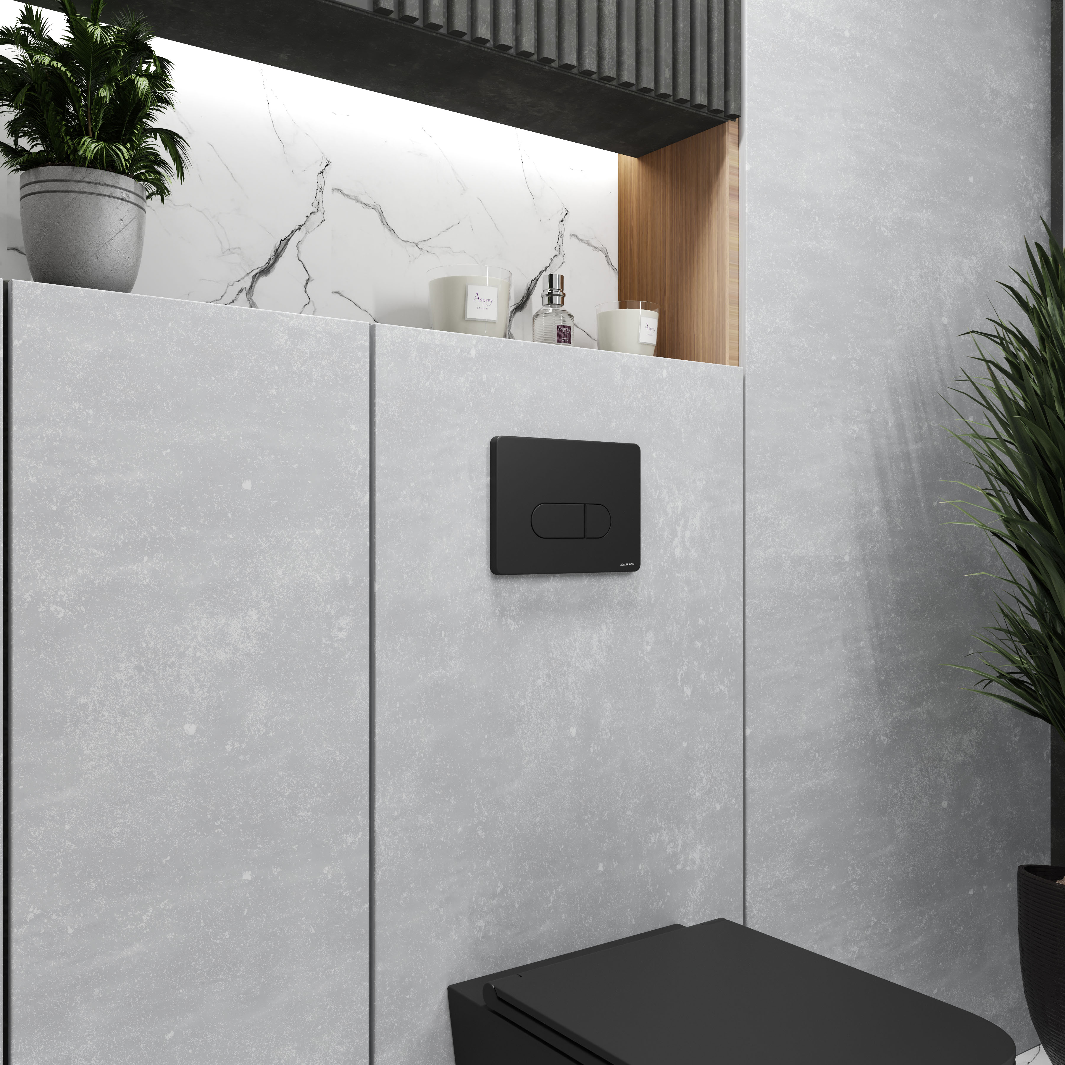 Orion Cosmo przycisk spłukujący czarny matowy