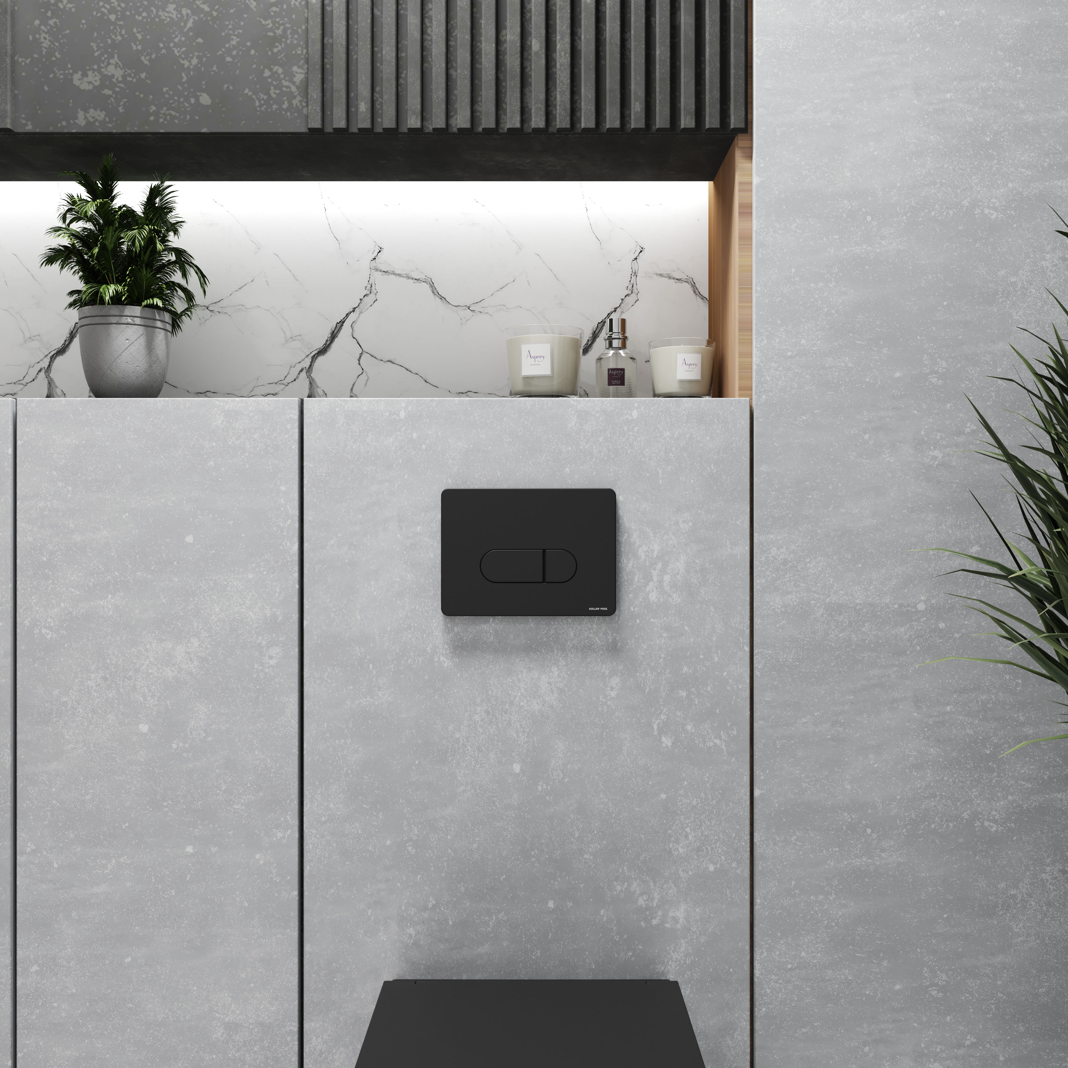 Orion Cosmo flush plate, matte black