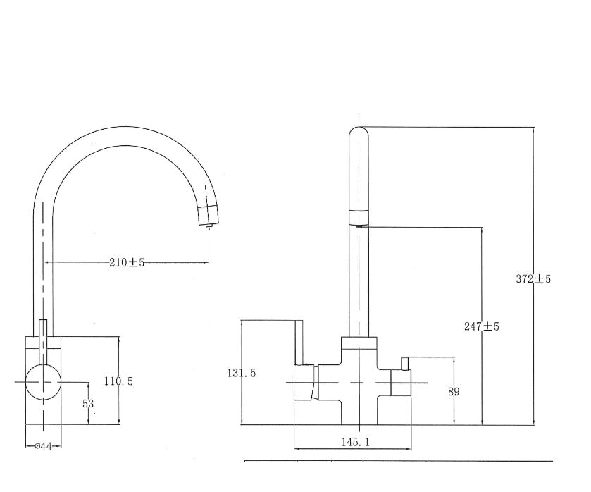 Orion Double Black Matt змішувач для кухні (з функ. підкл.фільтра)