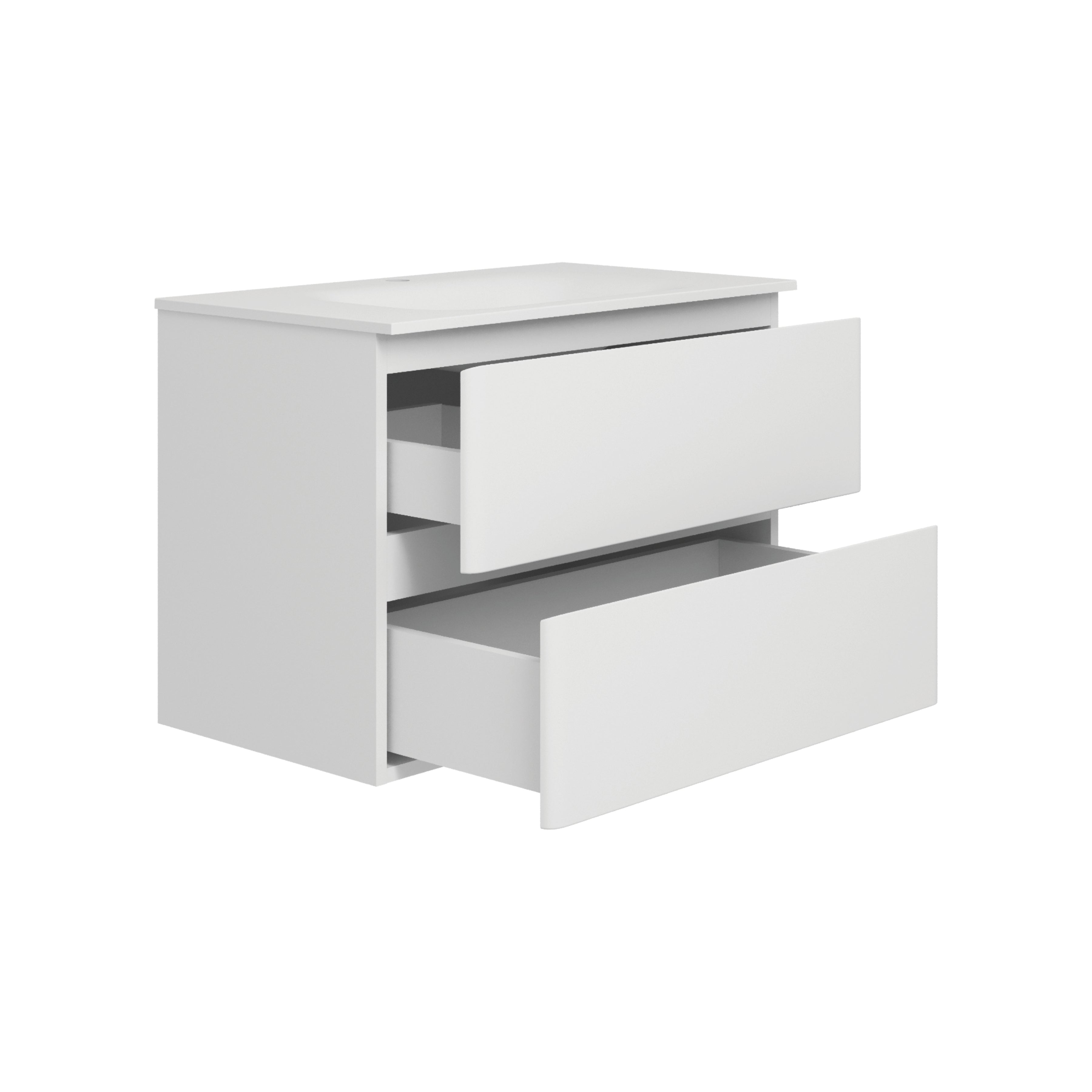 Konzolová skříňka bílá s umyvadlem Trend 80 cm