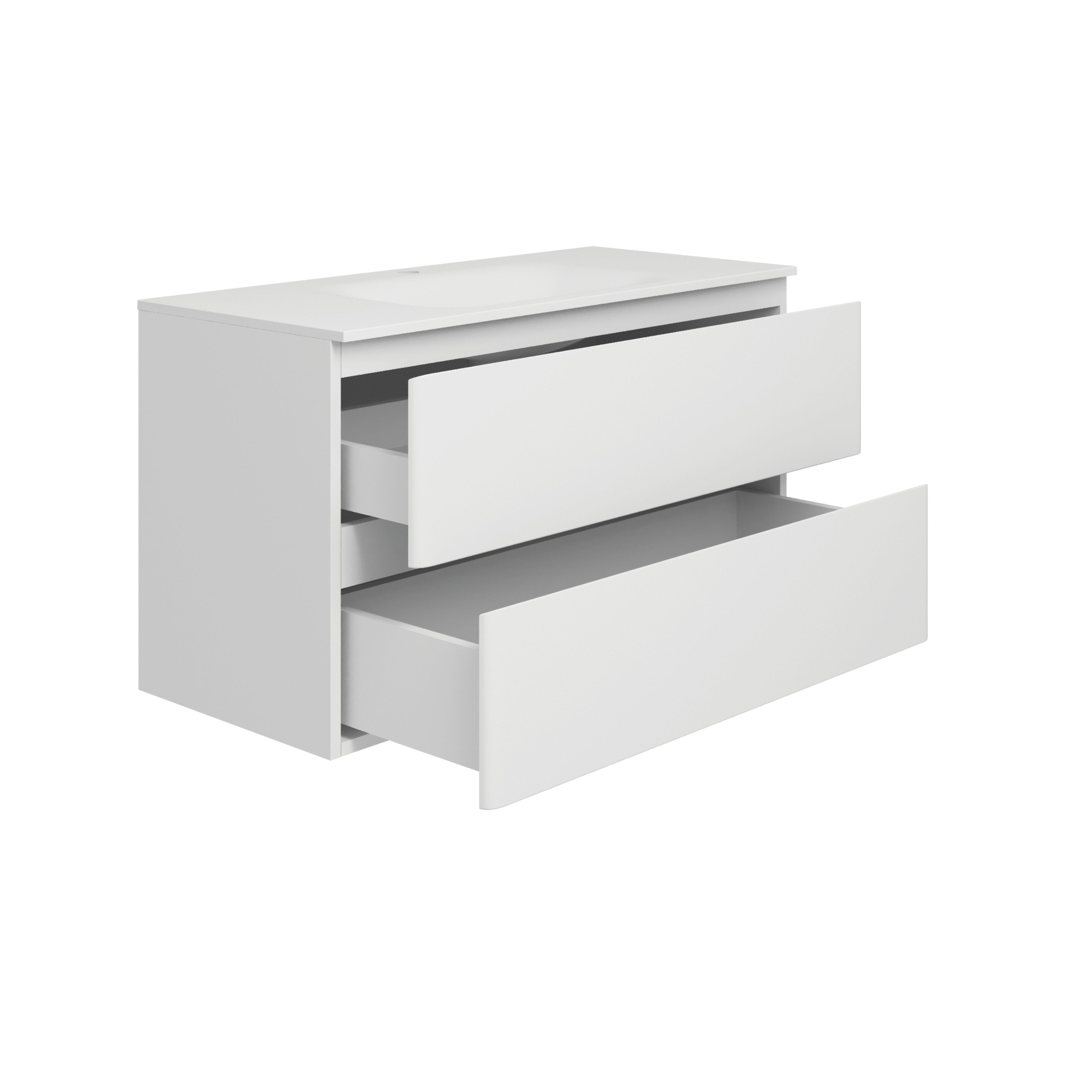 Konzolová skříňka bílá s umyvadlem Trend 100 cm