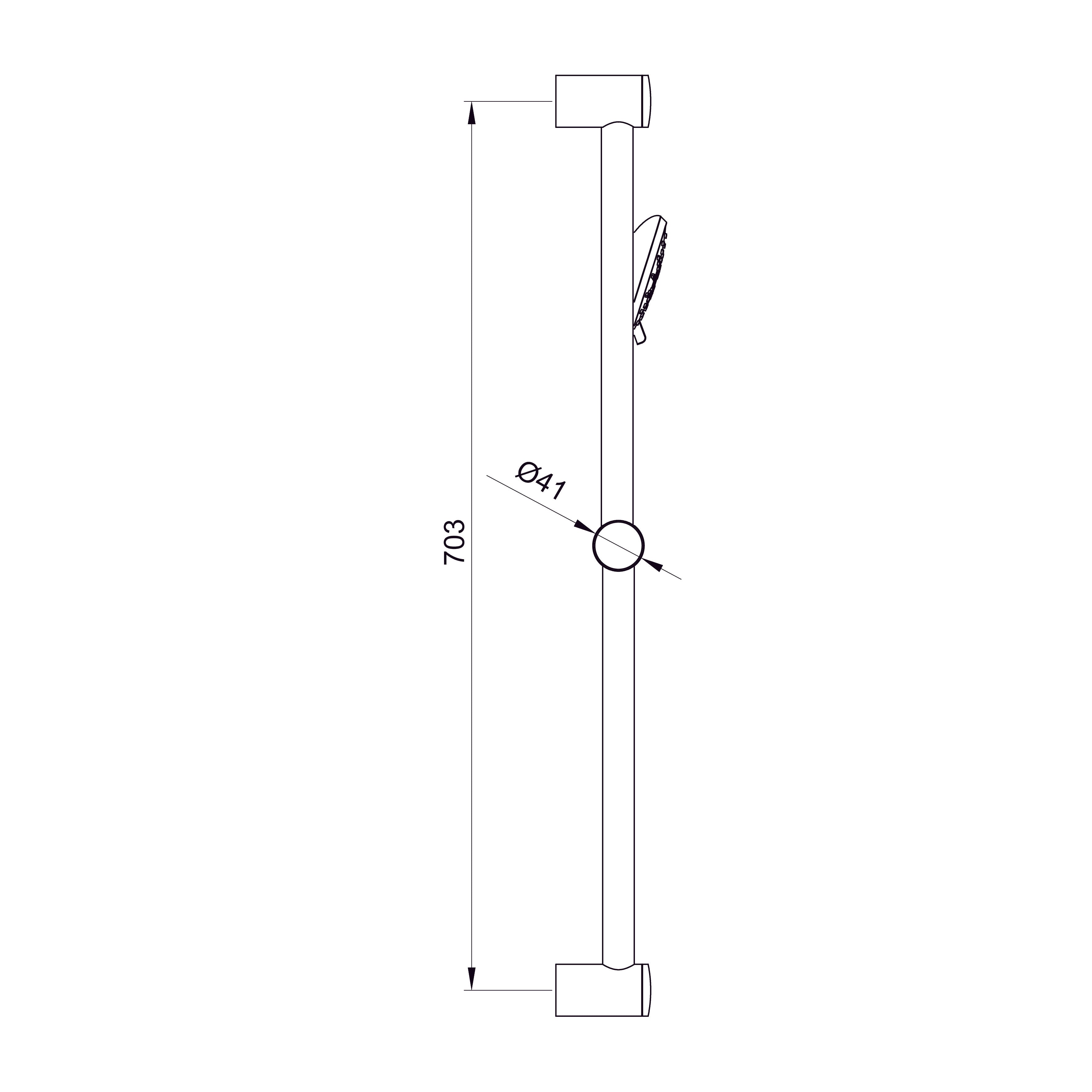 Kvadro Start Duschset 3 Modi, Schlauch 1500 mm, Matt Schwarz