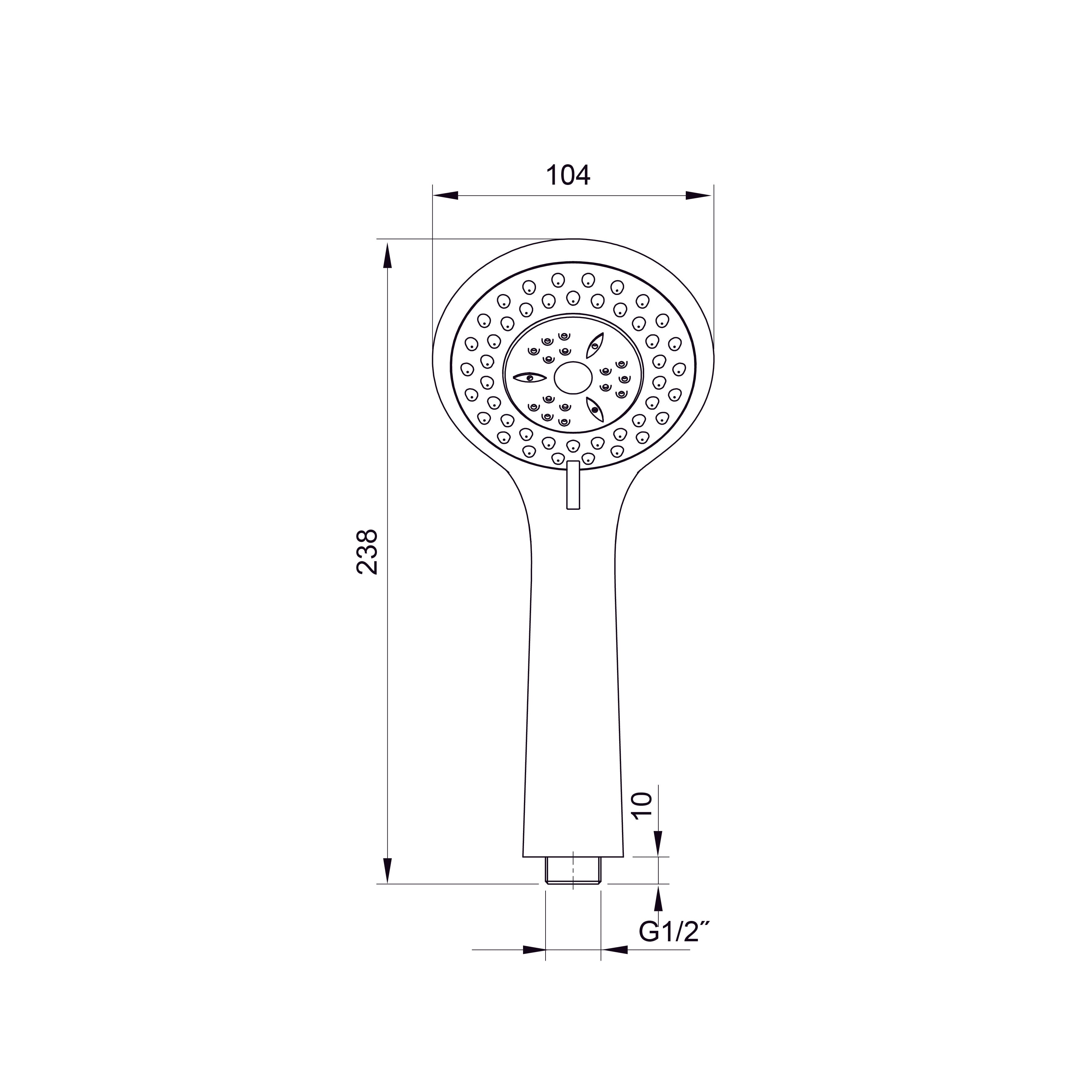Kvadro Start Duschset 3 Modi, Schlauch 1500 mm