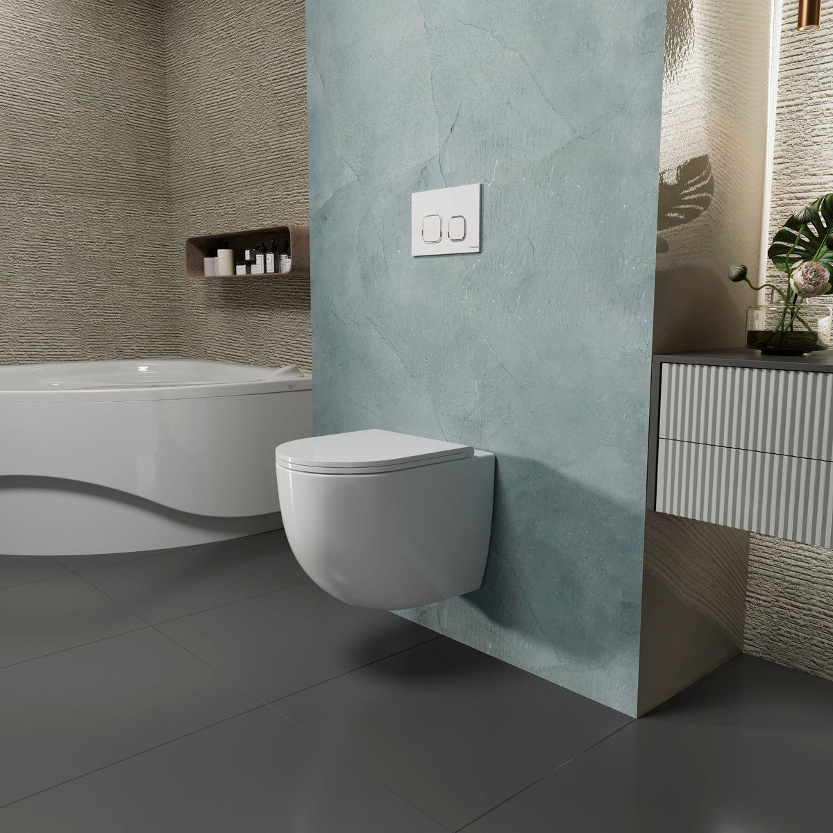 Twist Wand-WC mit Soft-Close-Sitz (Tornado 3.0)