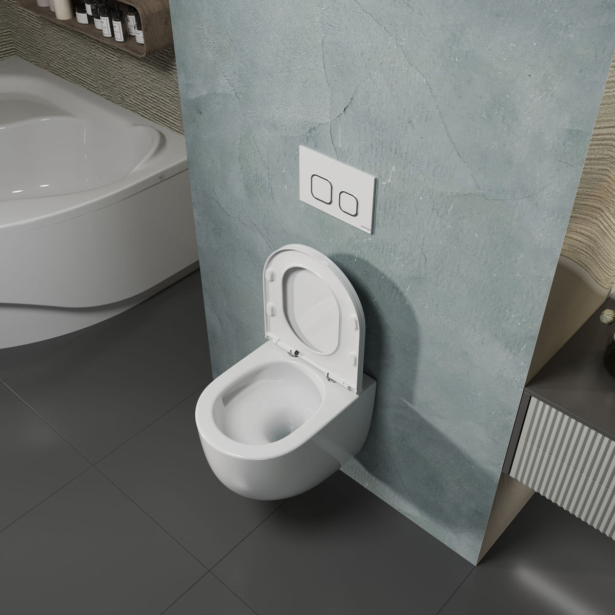Twist Wand-WC mit Soft-Close-Sitz (Tornado 3.0)