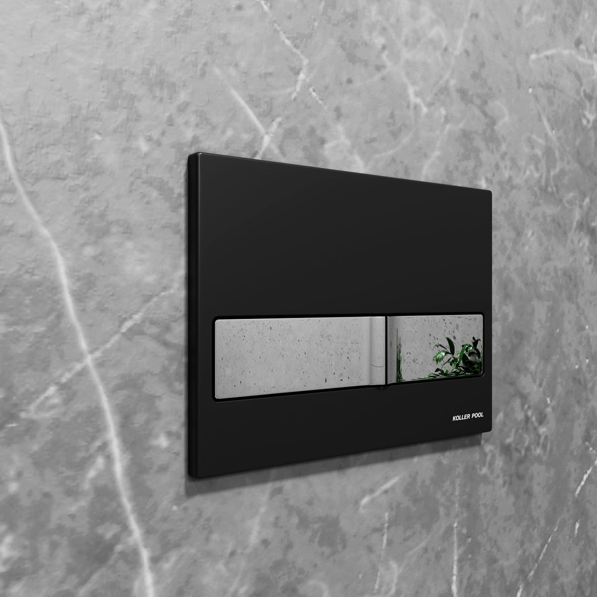 Neon Placa de accionamiento negro/cromo