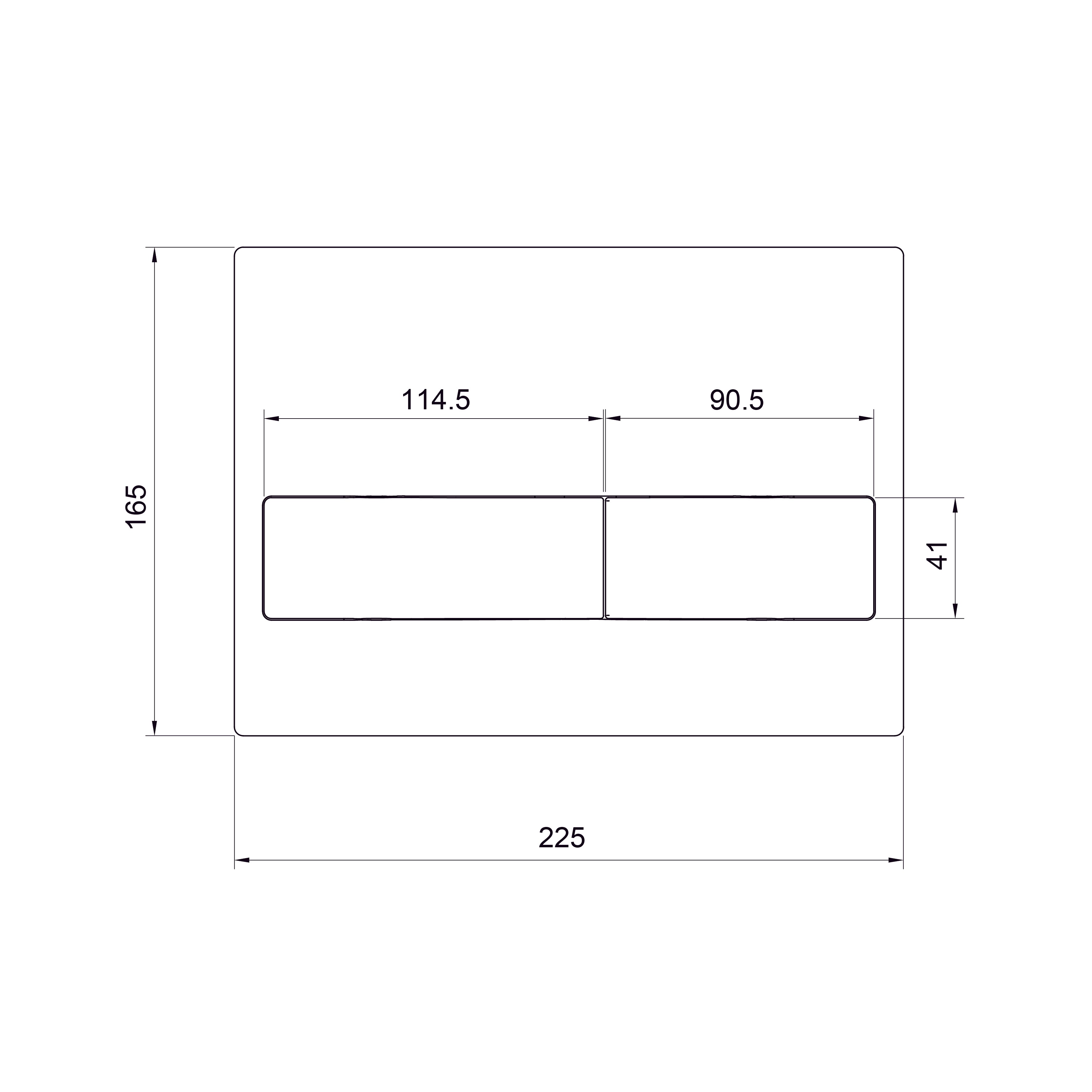 Neon flush plate, matte chrome