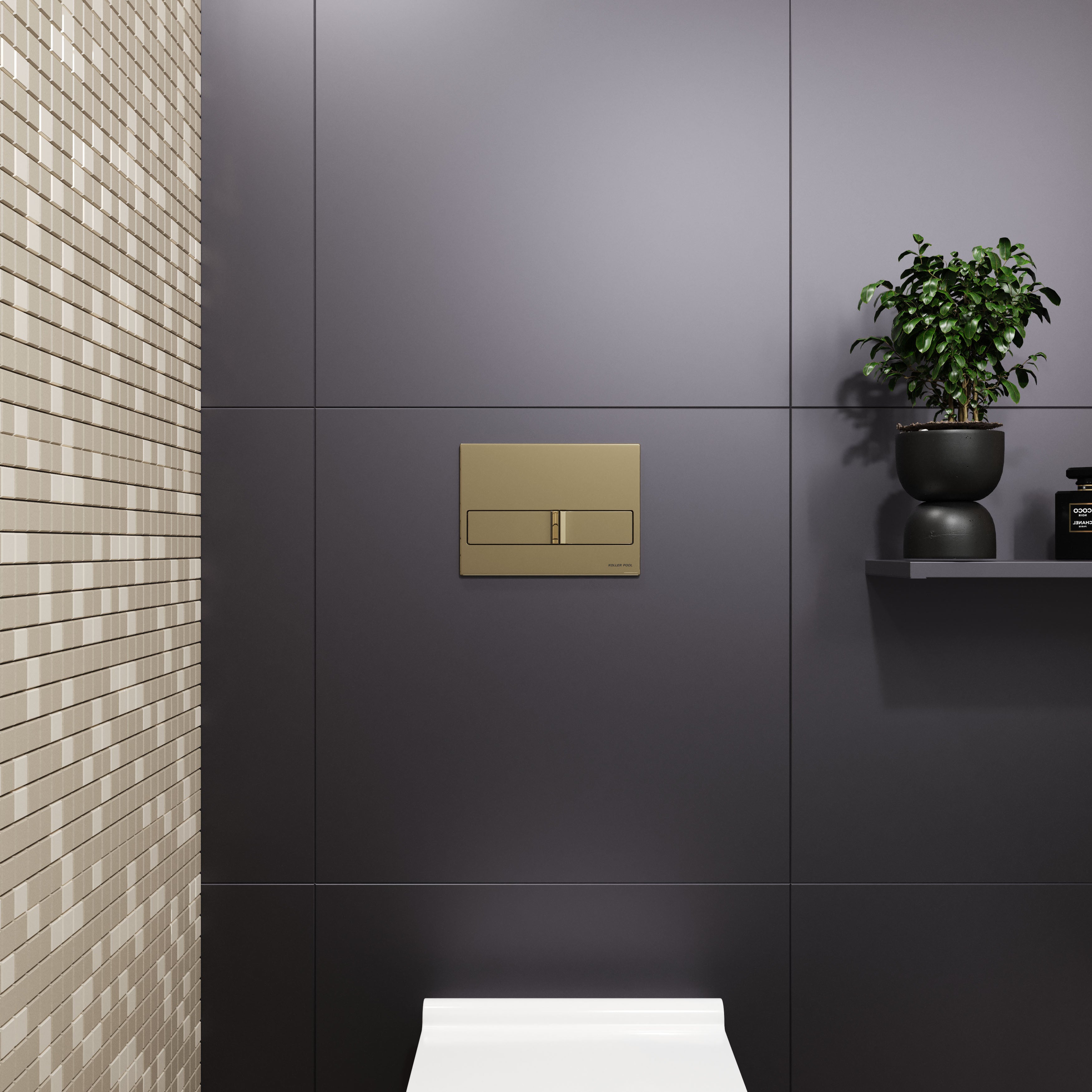 Neon Betätigungsplatte Gold