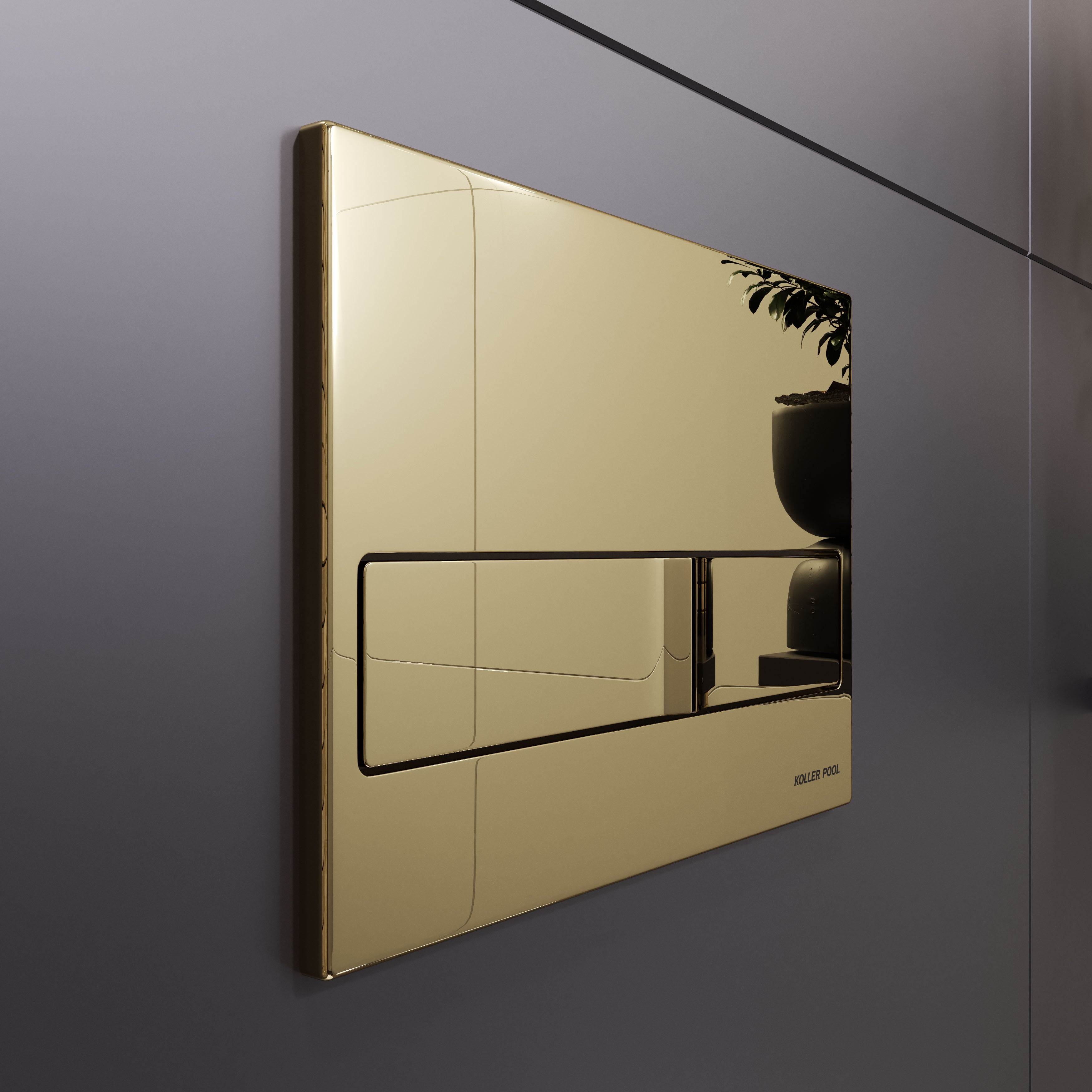 Neon Betätigungsplatte Gold