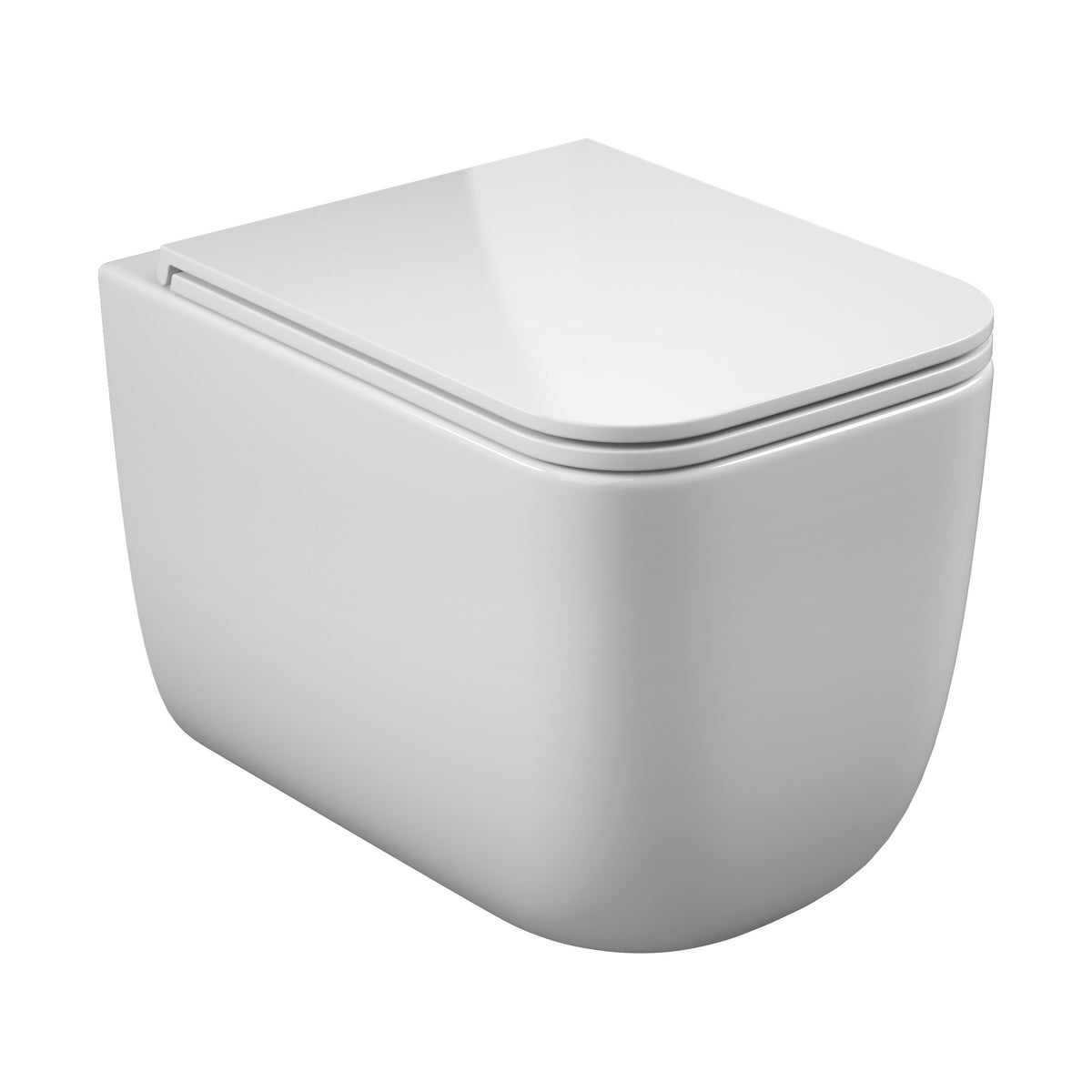 Kvadro Start wall-hung toilet with Soft-close seat, Tornado flush