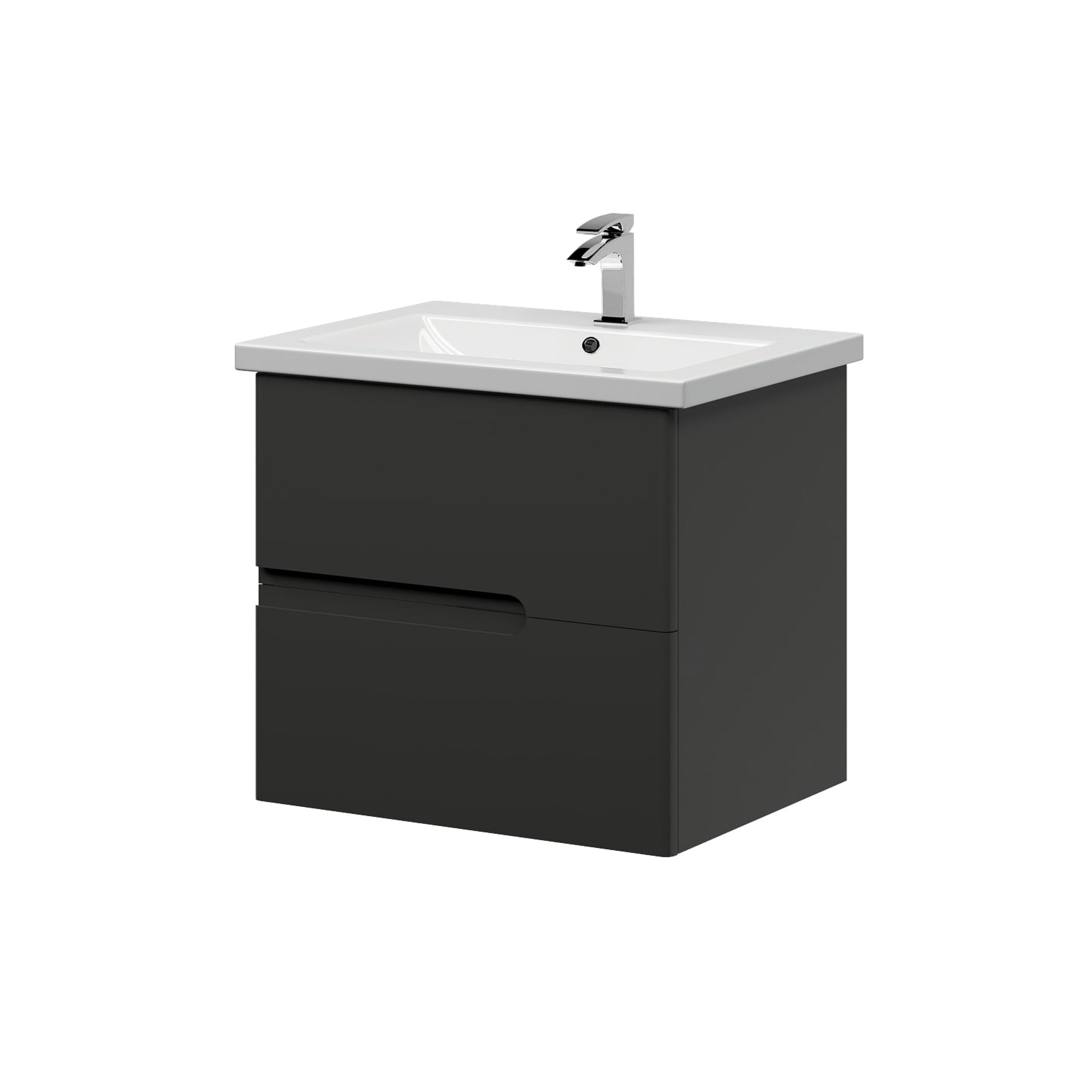 Konzolová skříňka Grace 700 (grafit matný) s umyvadlem