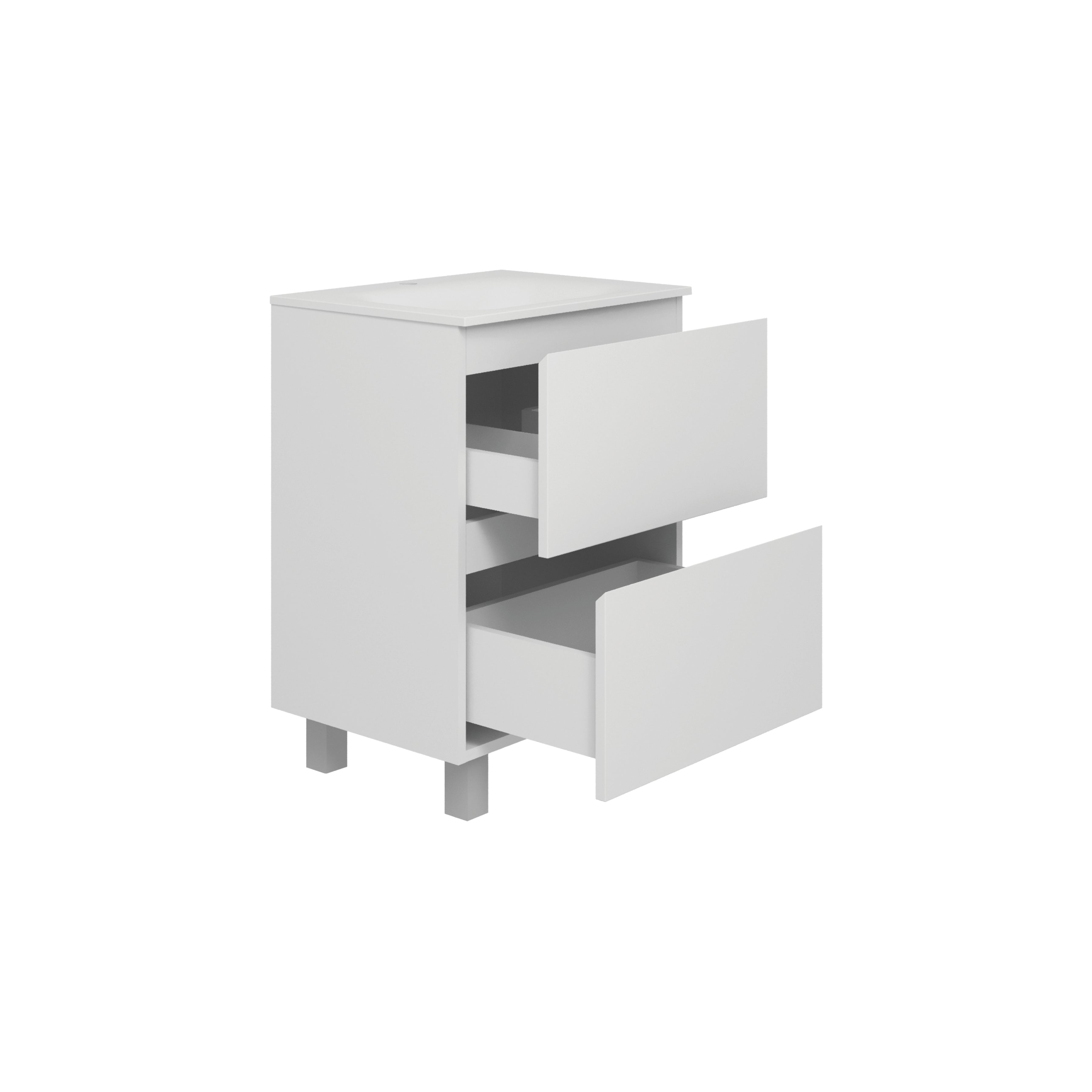 Stojící skříňka Edge New 600 (bílá) s umyvadlem