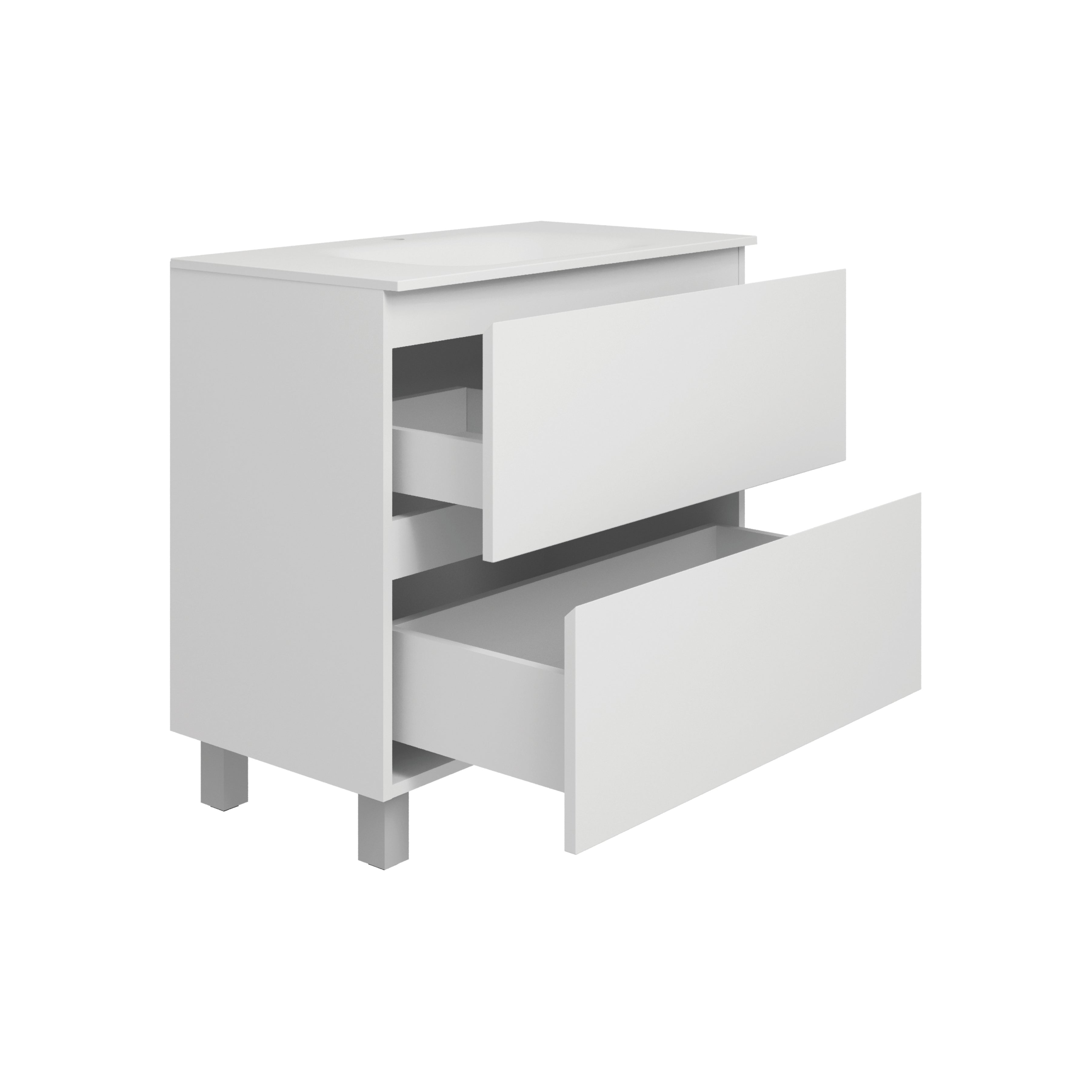 Stojící skříňka Edge New 900 (bílá) s umyvadlem