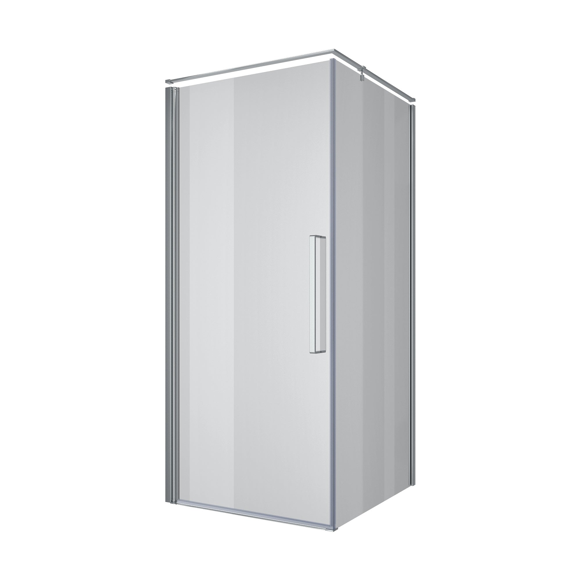 AQP90CC Sprchový kout čtvercový Aqua Pro Chrome 900x900x1950 sklo 6mm clear (otevírací dveře)
