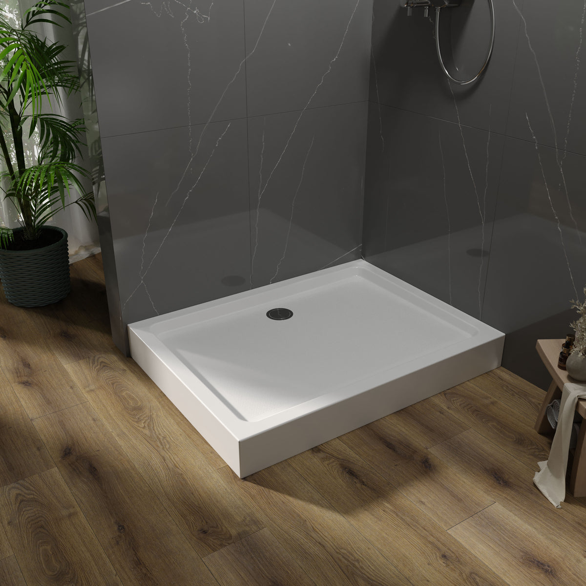 Style acrylic shower tray 120x90x15 rectangular