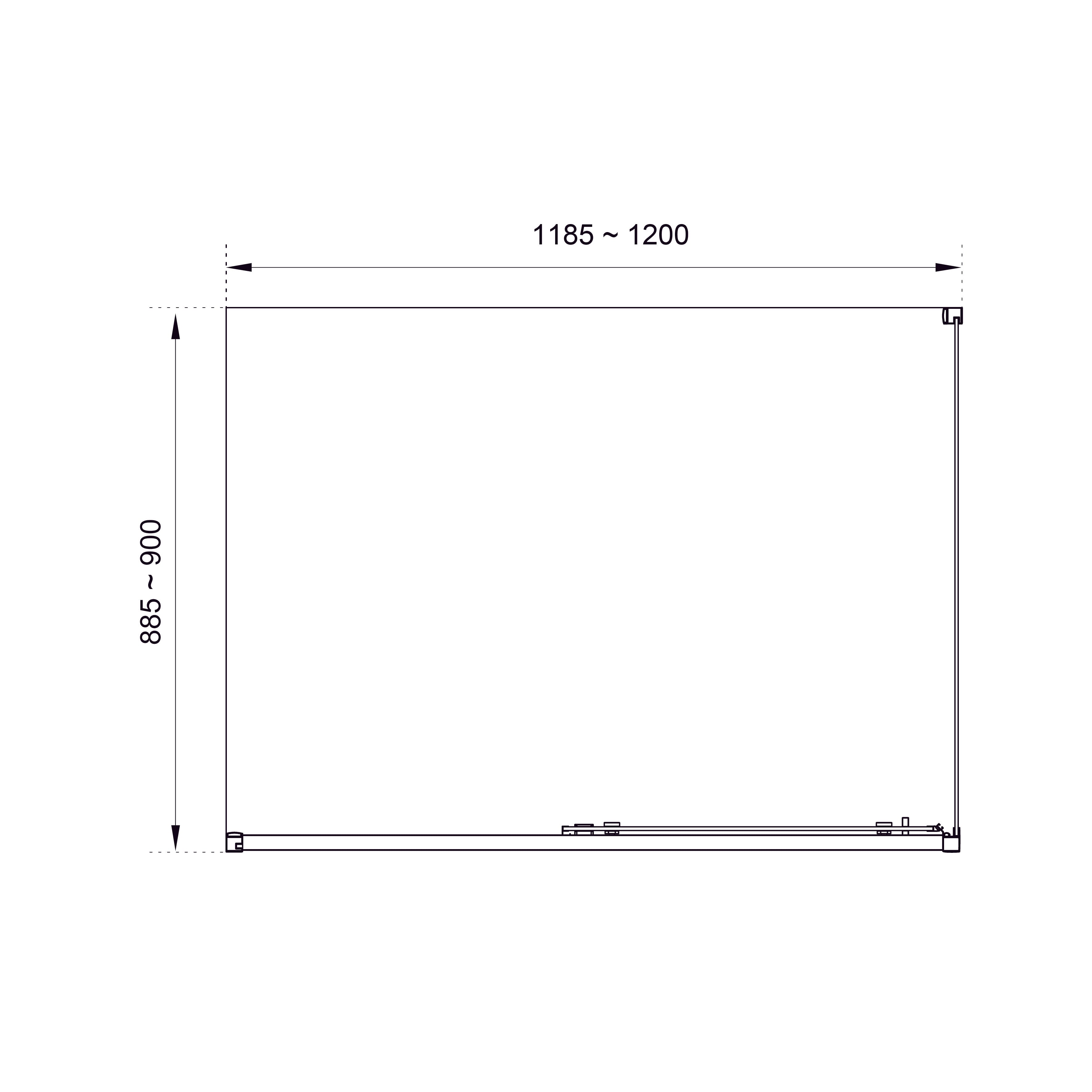 AQPD12+BLC Душова кабіна Koller Pool AQUA PRO прямокутна slim Black matt 1200x900x1950 мм скло 6мм прозоре (двері розсувні)