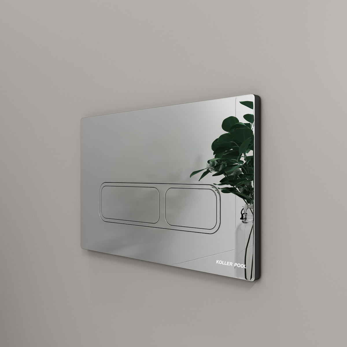 Edge Placa de accionamiento cromo brillante