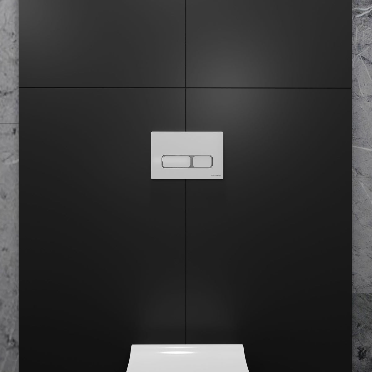Edge flush plate white